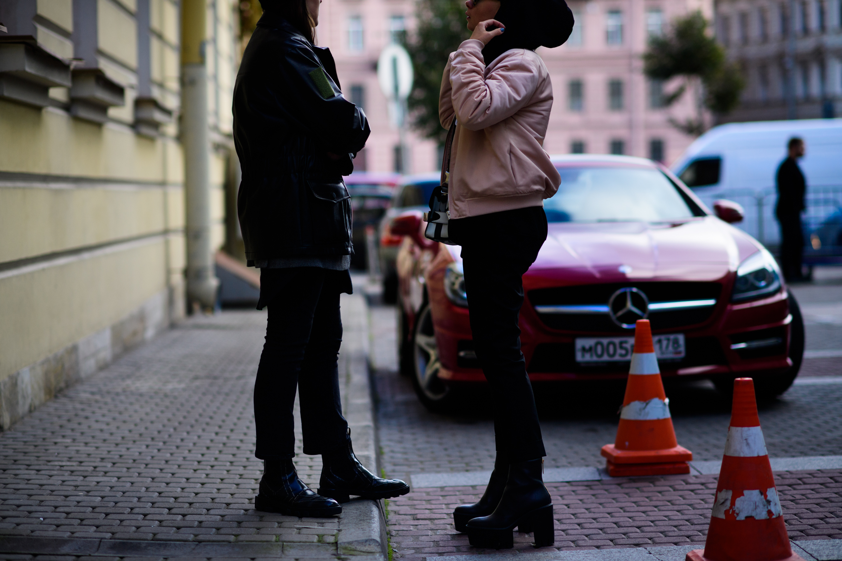 Russian photographer and stylist wearing Balenciaga