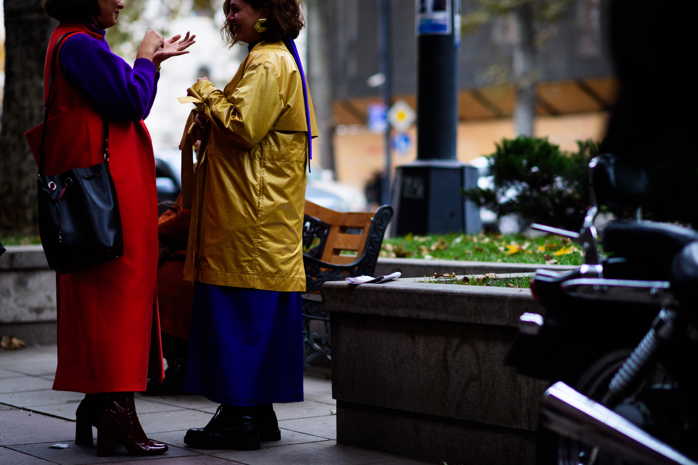 Two woman are talking