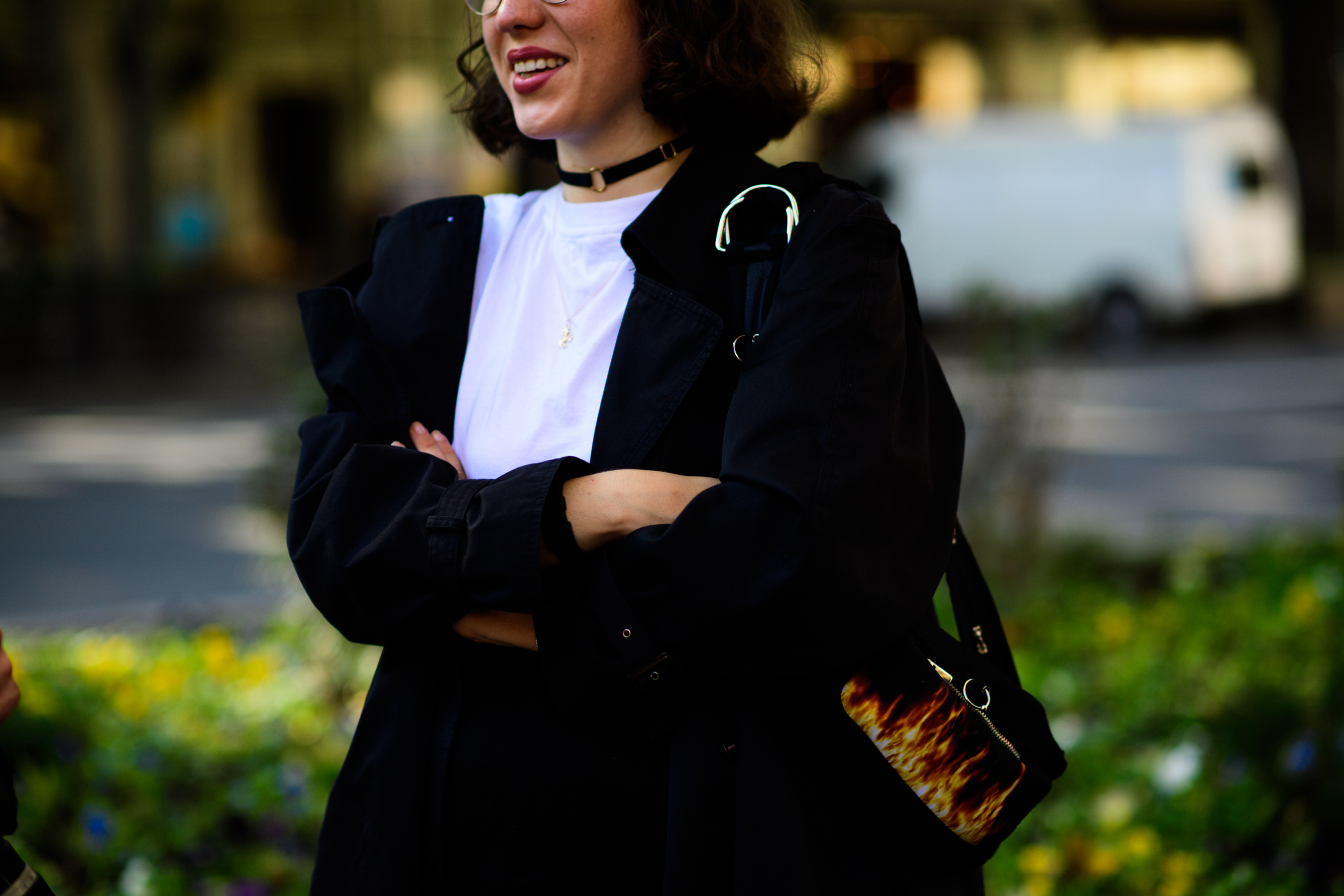 Russian Fashion writer wearing black