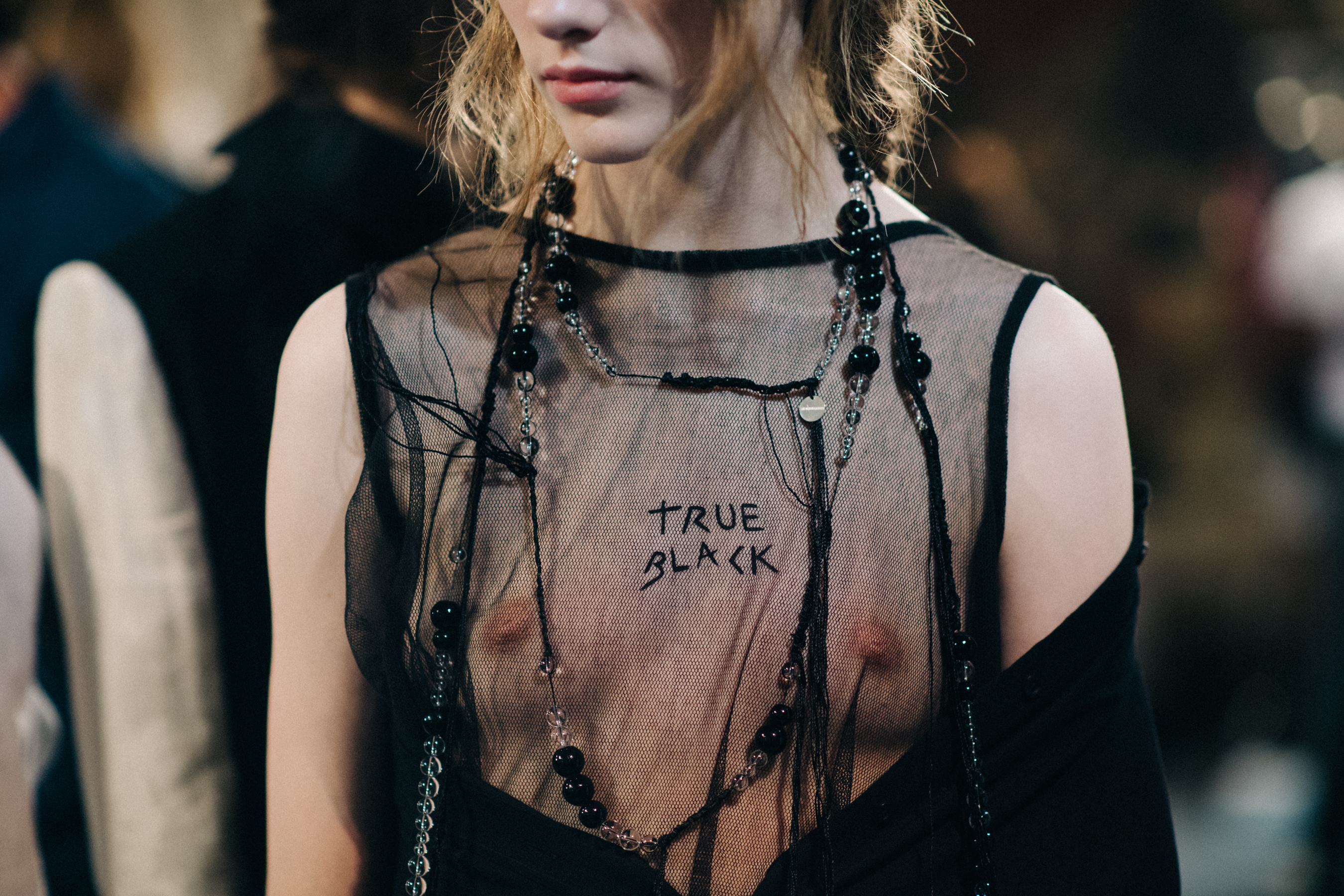 Lia Pavlova wearing transparent clothes