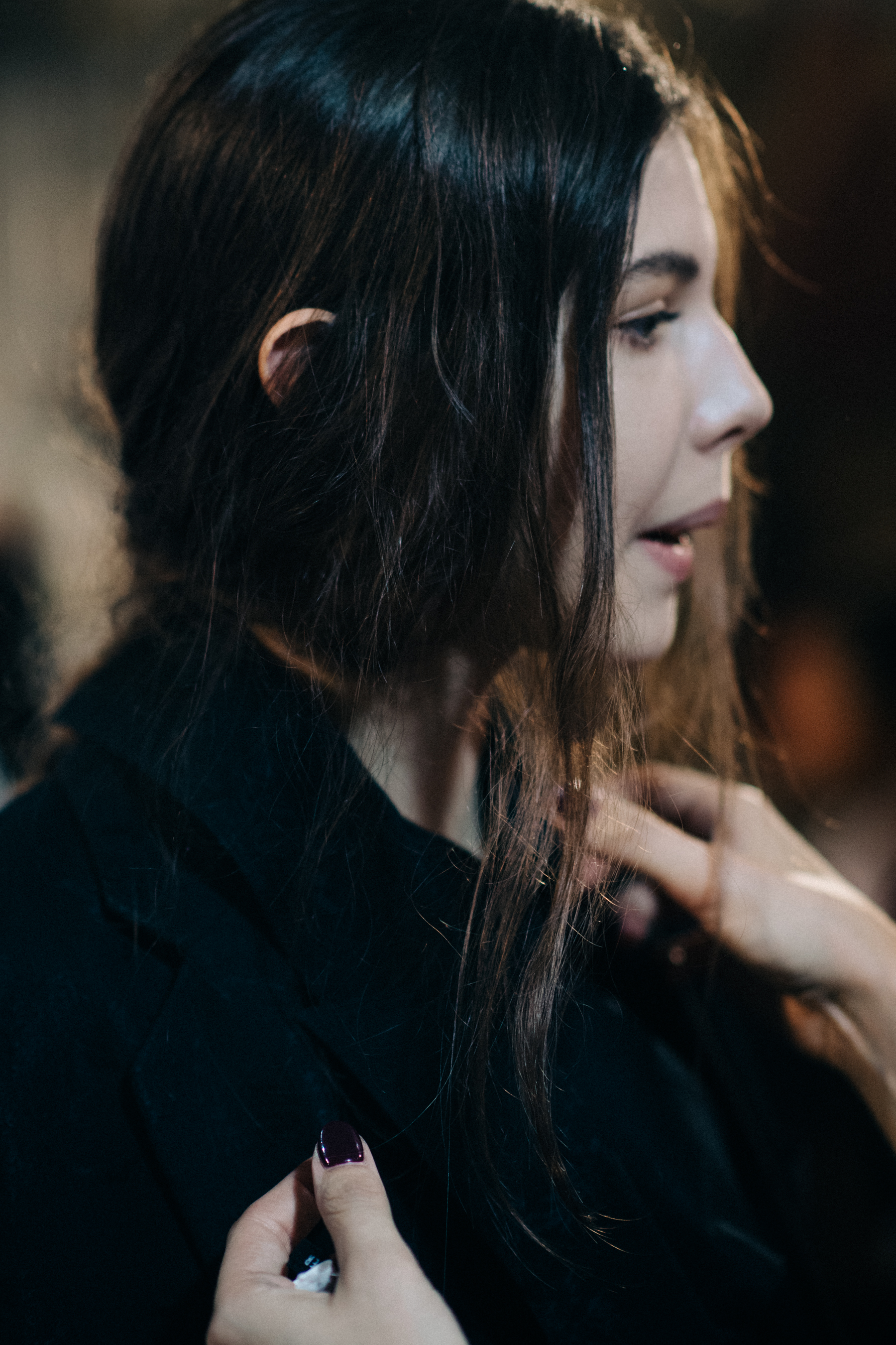 Lea Julian preparing for the show