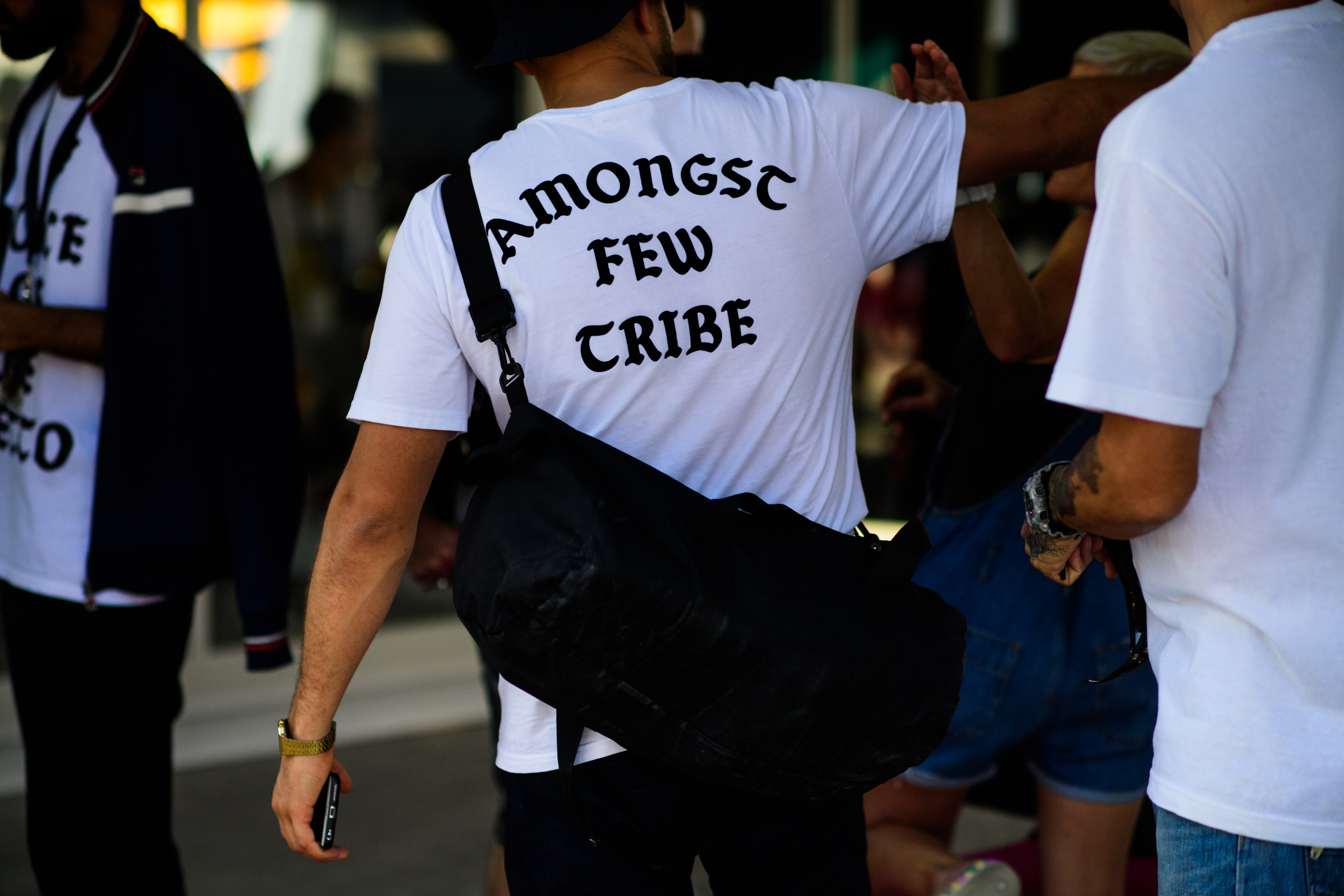 Man in white t-shirt