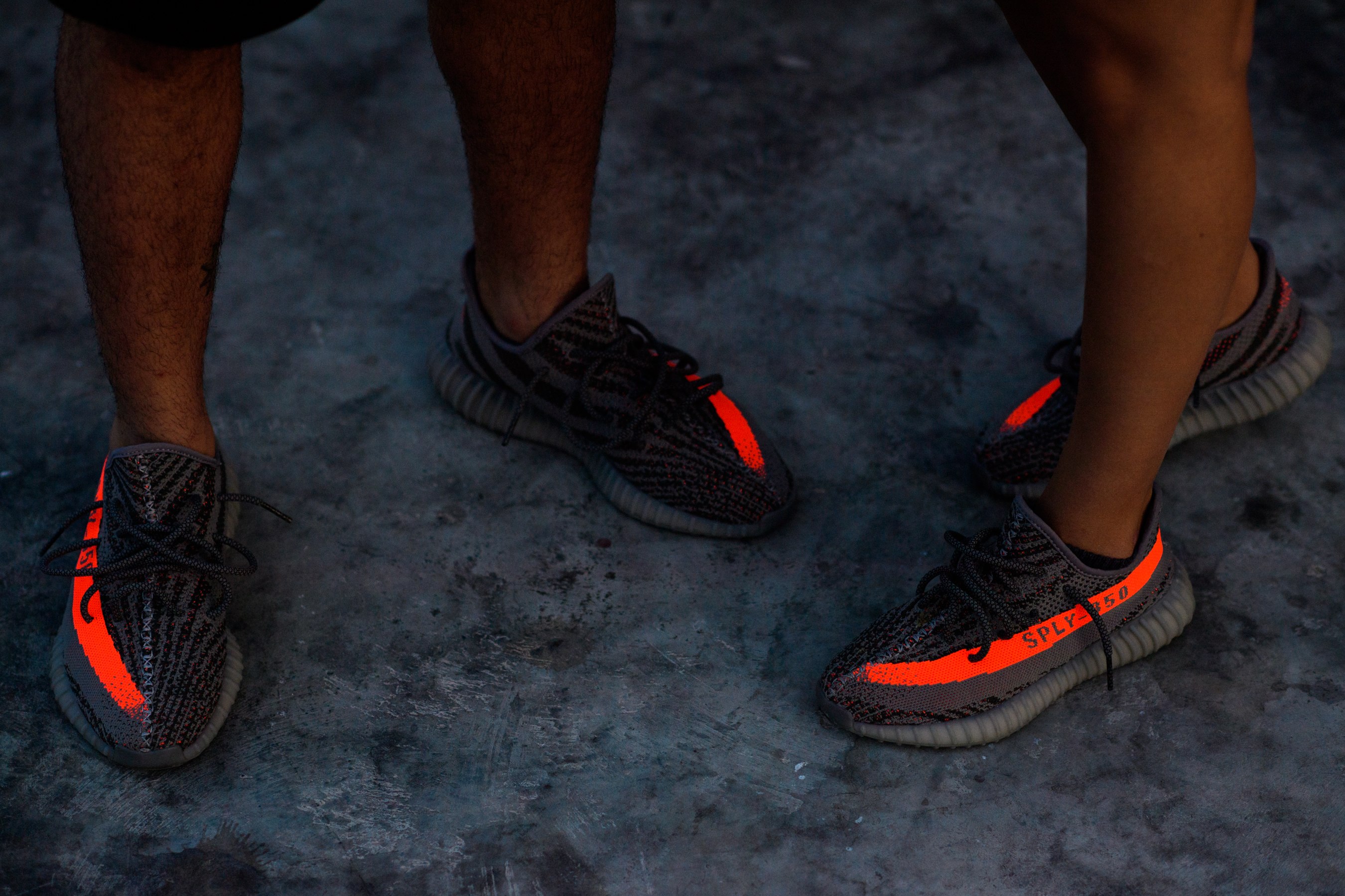 Couple wearing yeezy boost