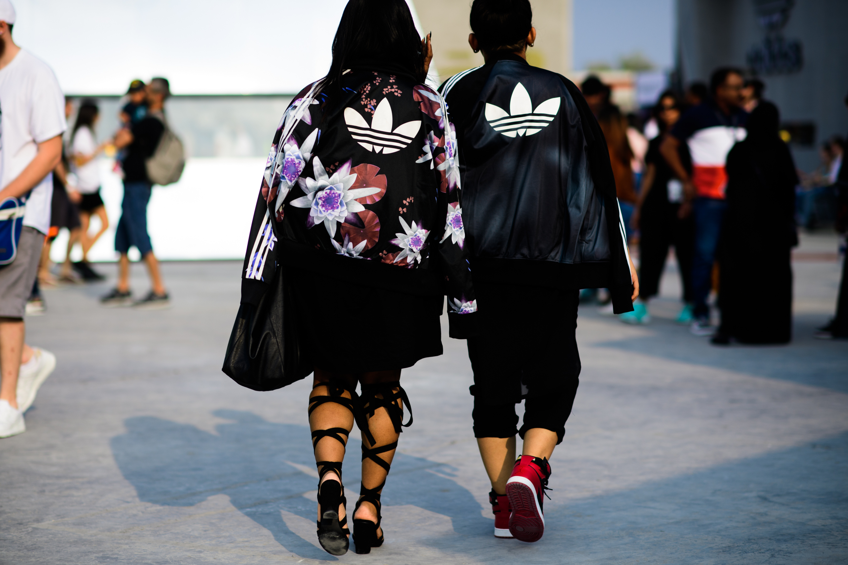 People wearing Adidas jacket