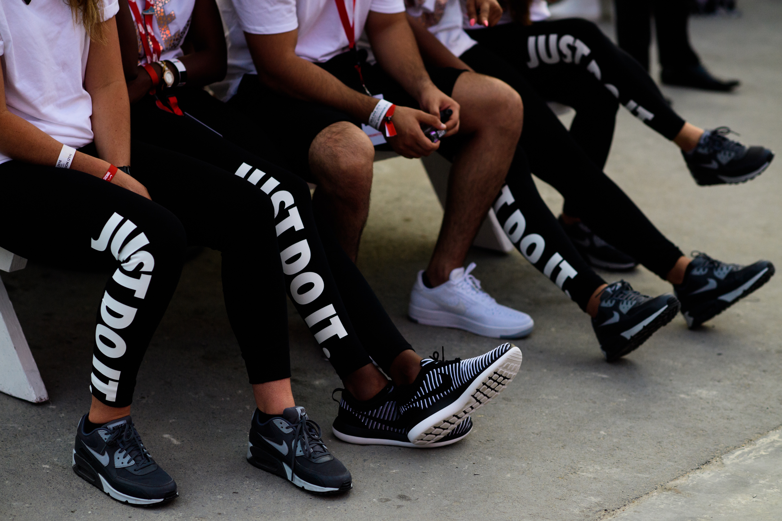 People wearing nike