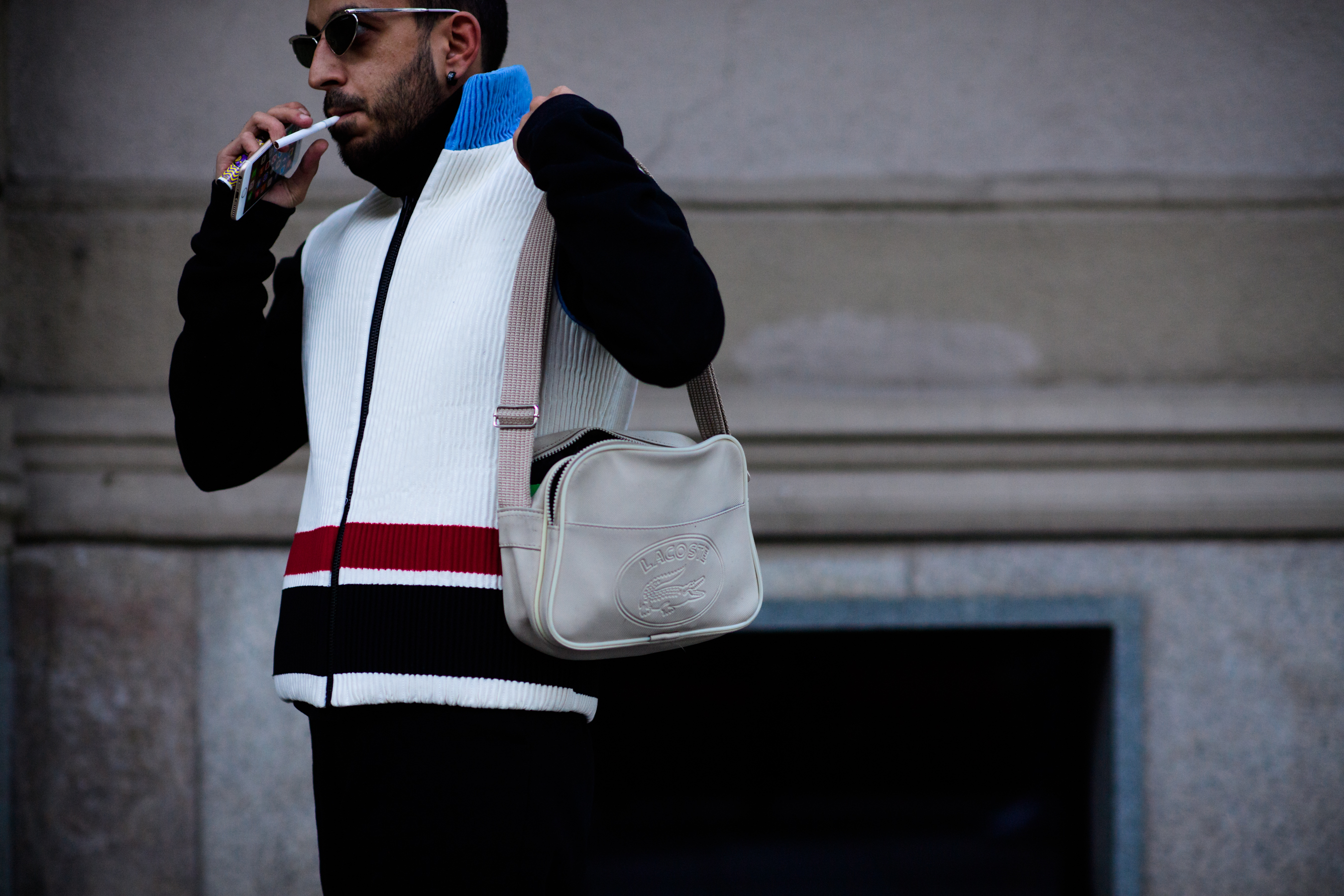 Georgian stylist wearing white jacket