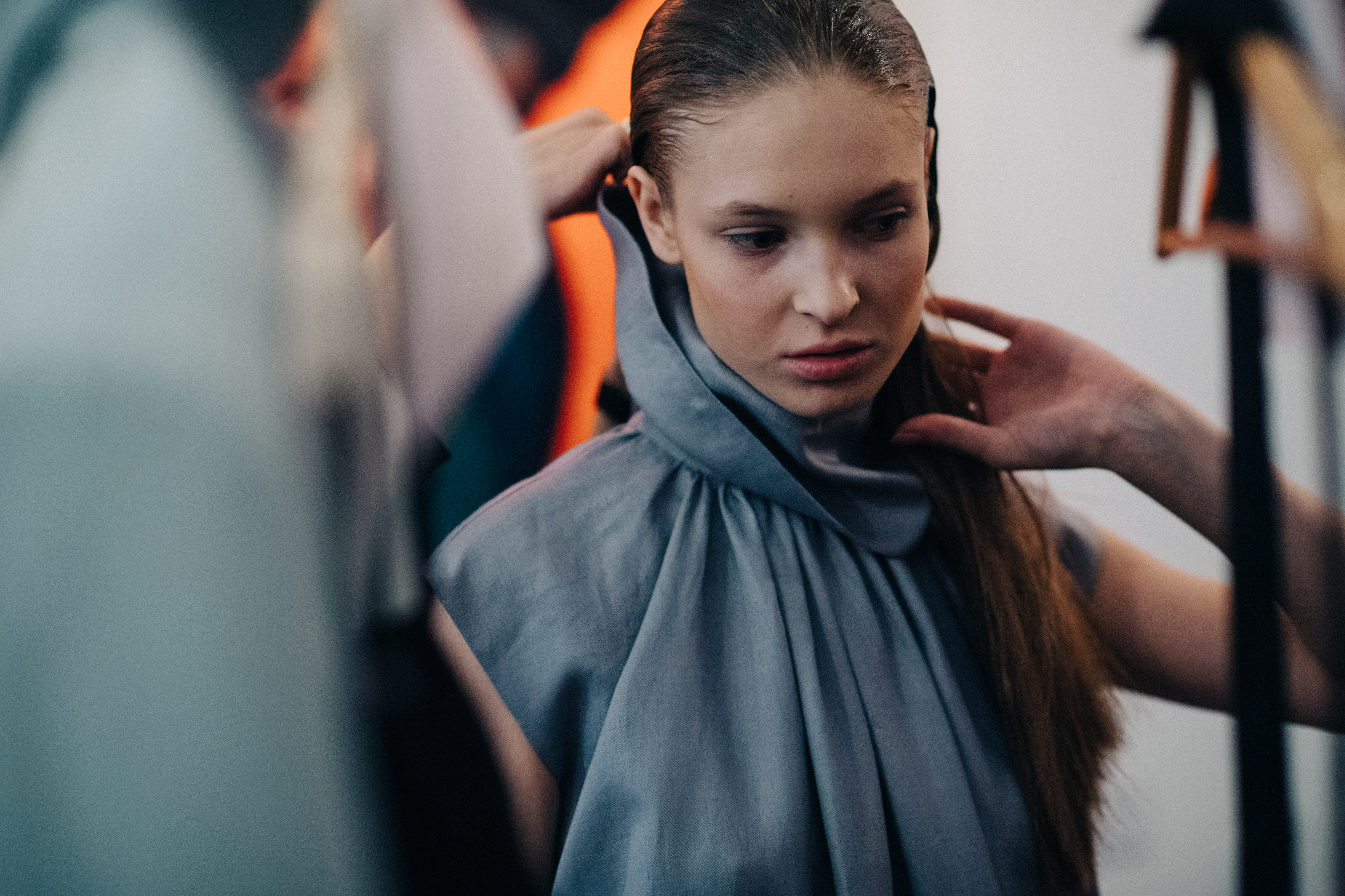 Model prepared to the show