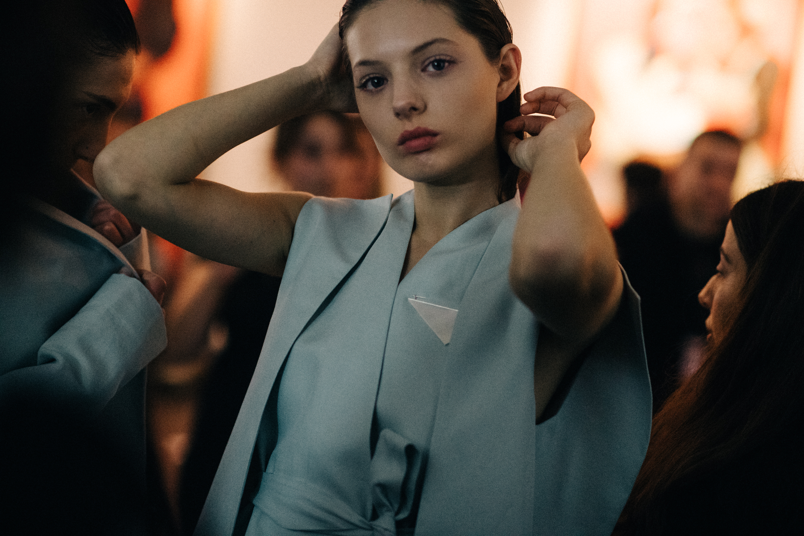 Model before the show