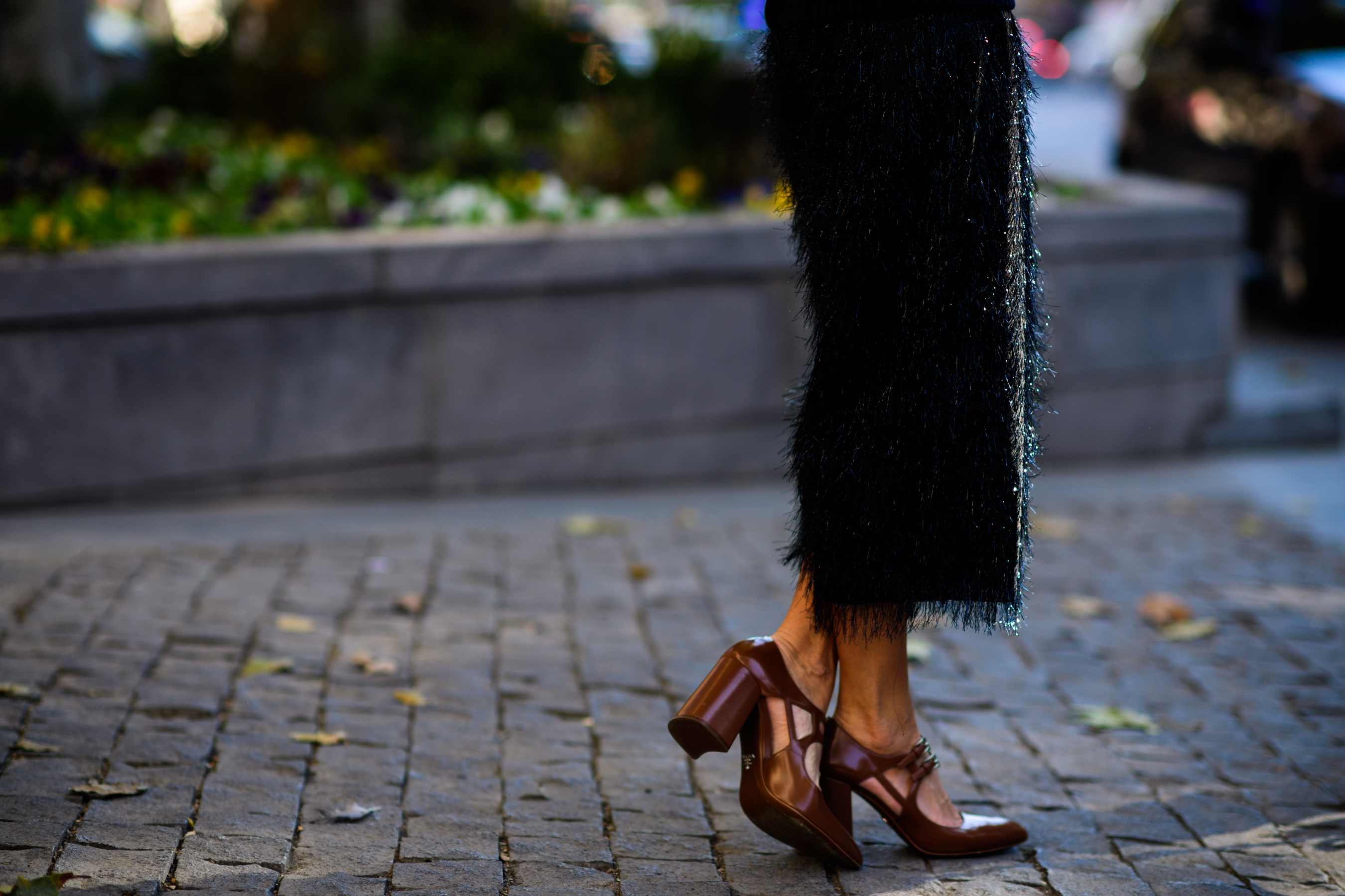 Georgian woman wearing Prada shoes