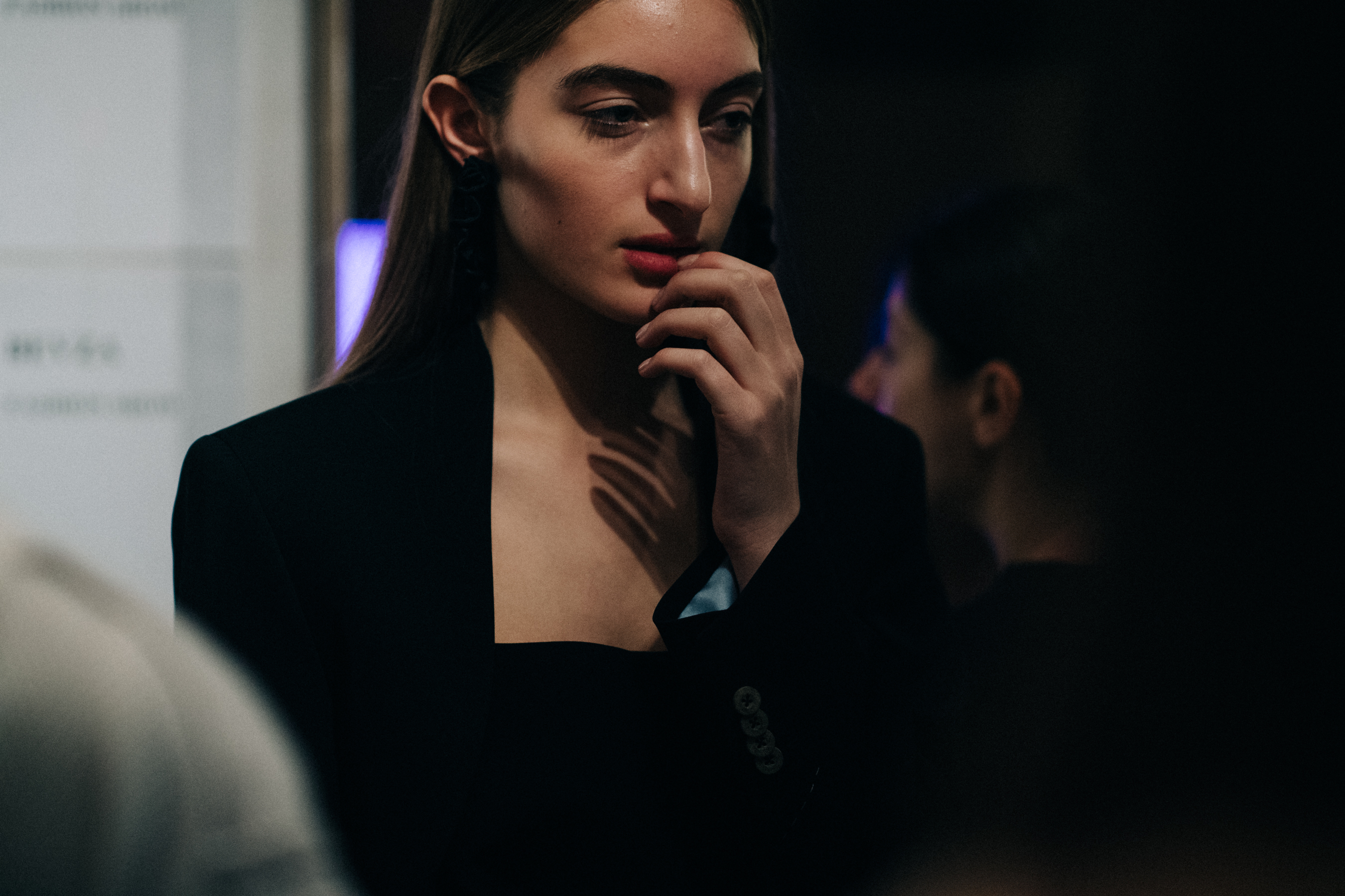 Model wearing all black