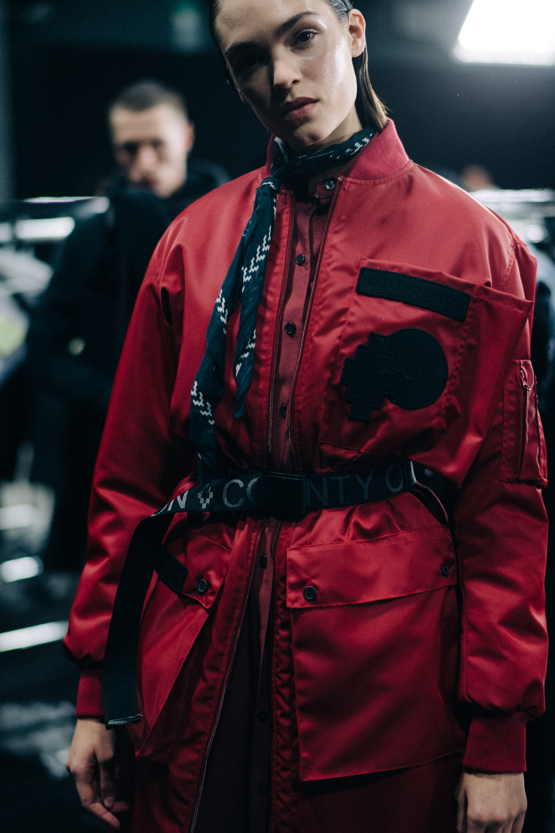 Gara Noel wearing red jacket