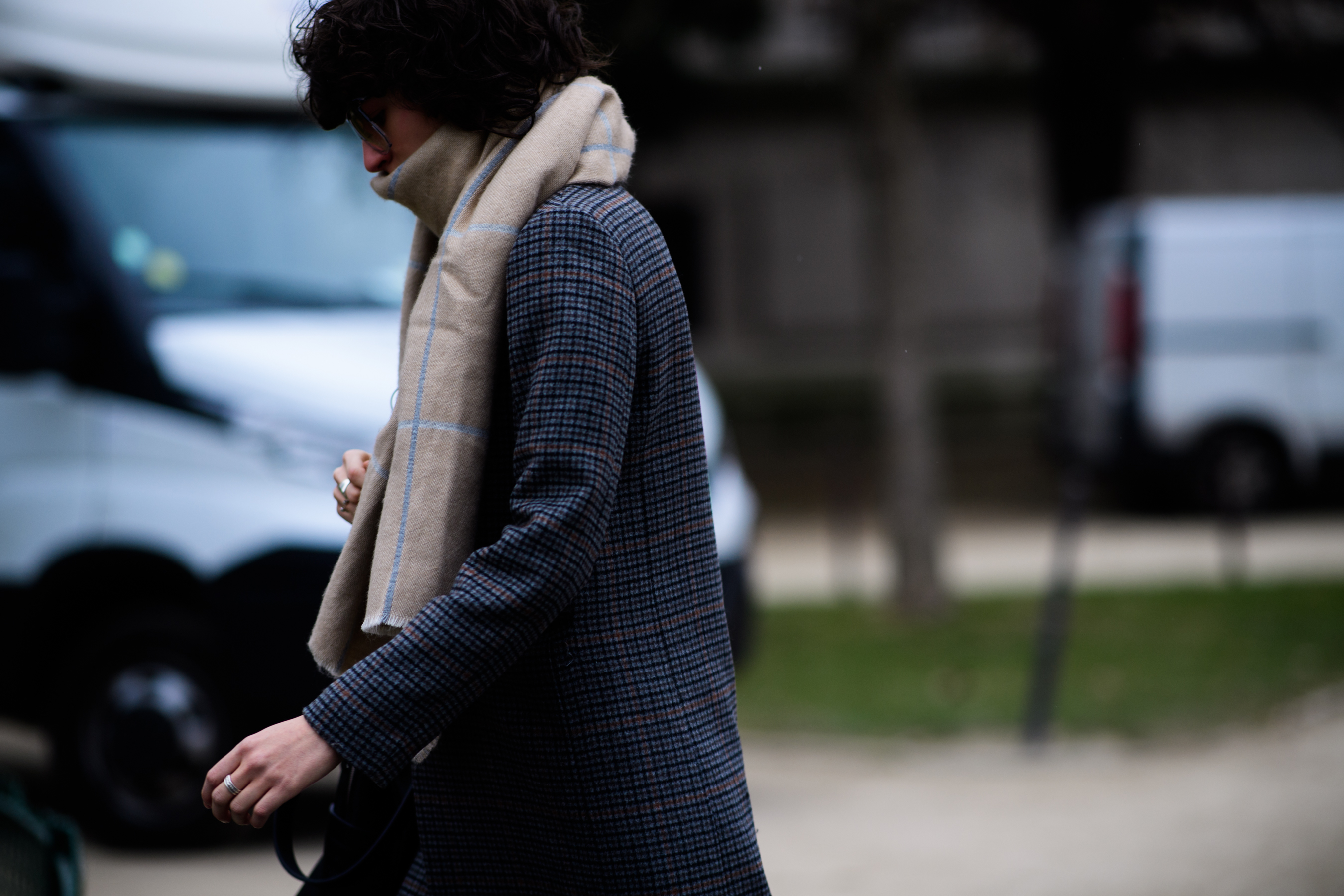 Woman wearing scarf
