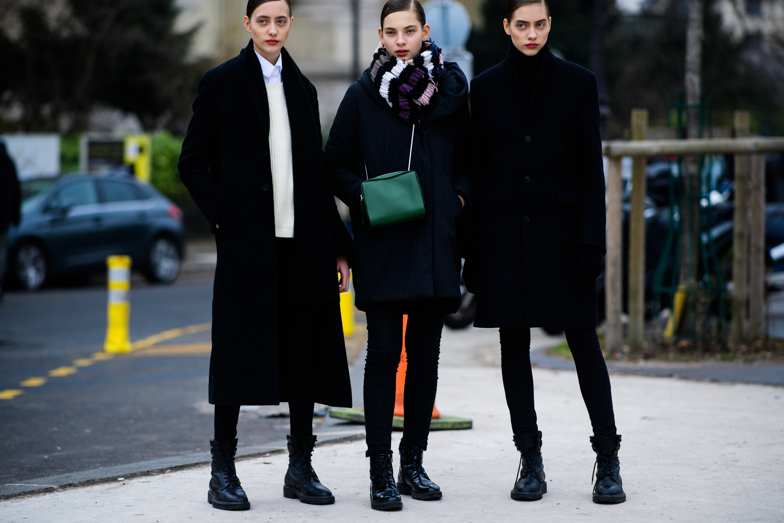 Models wearing black clothes