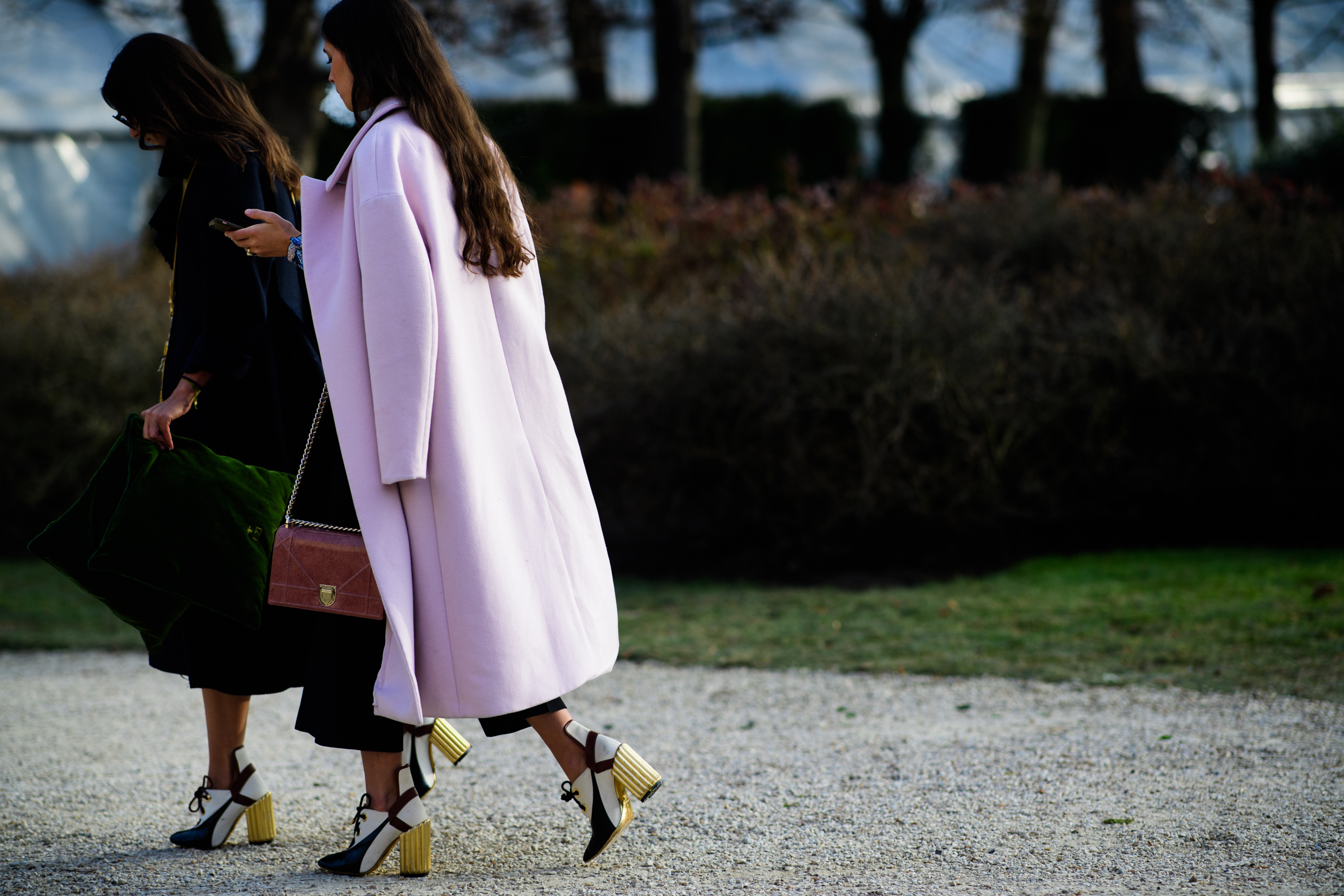 Woman wearing Cristian Dior shoes