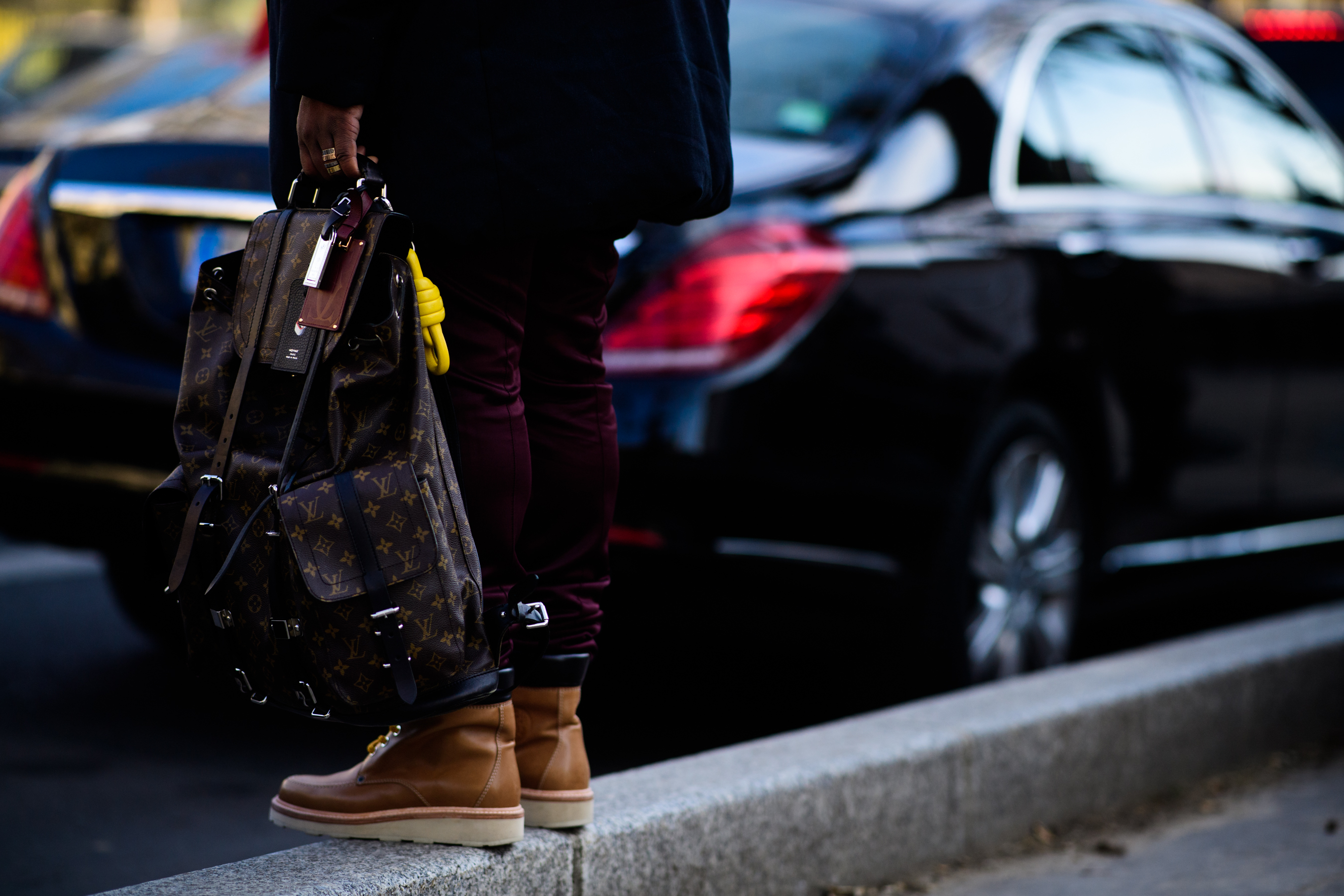 Man with LV bag