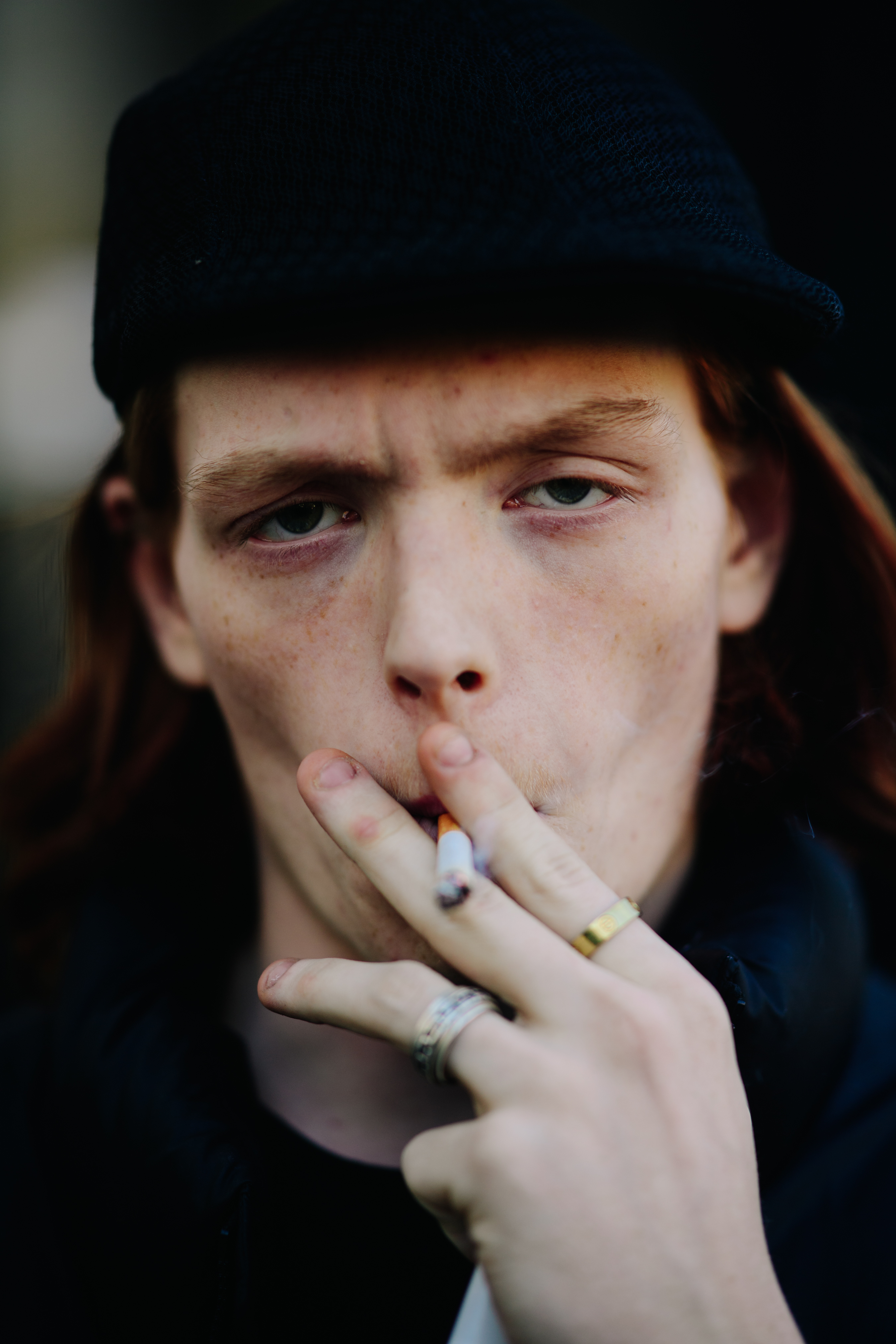 Portrait of model with hat