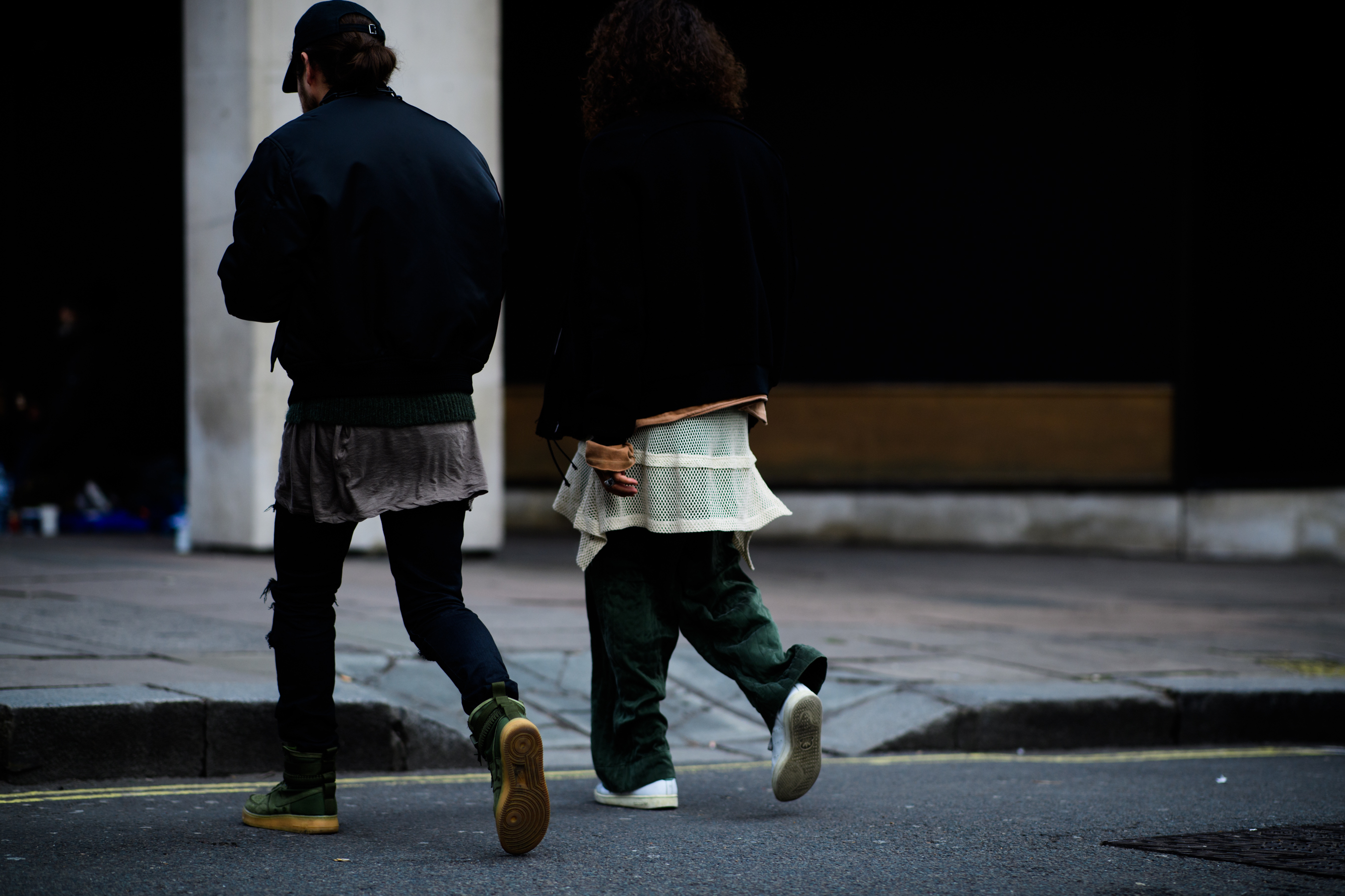 People wearing black jackets
