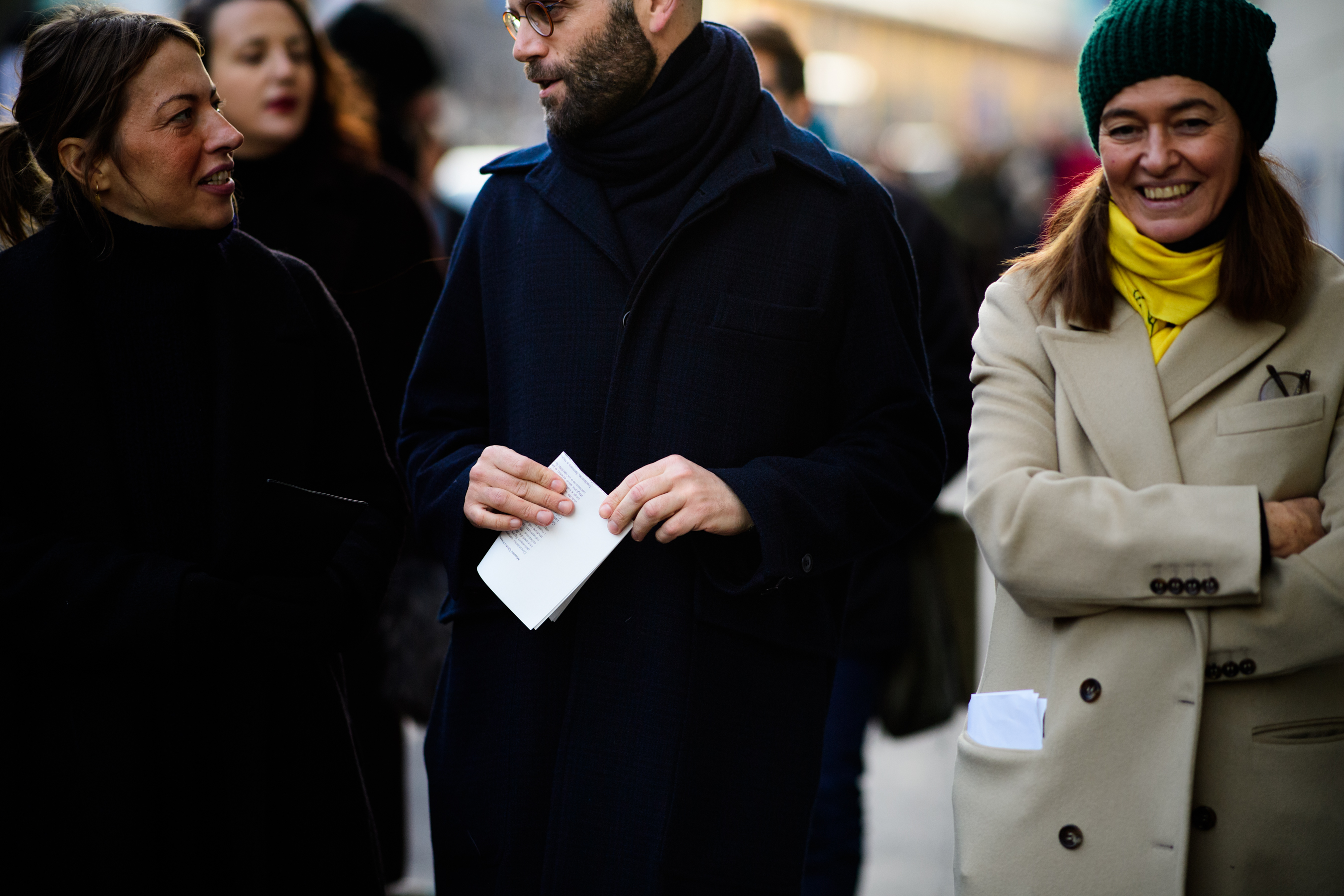 People wearing coats