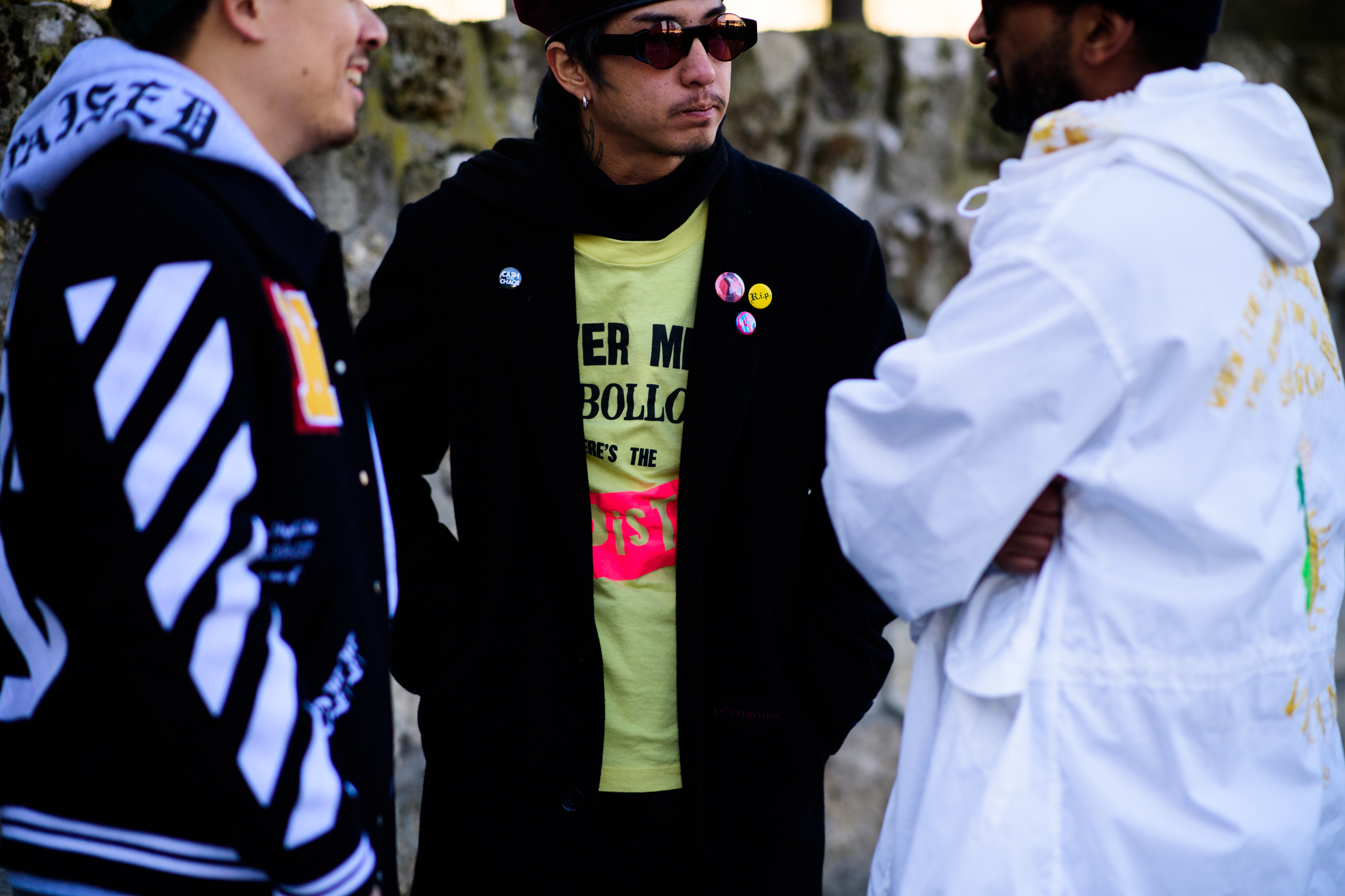 Man wearing off-white