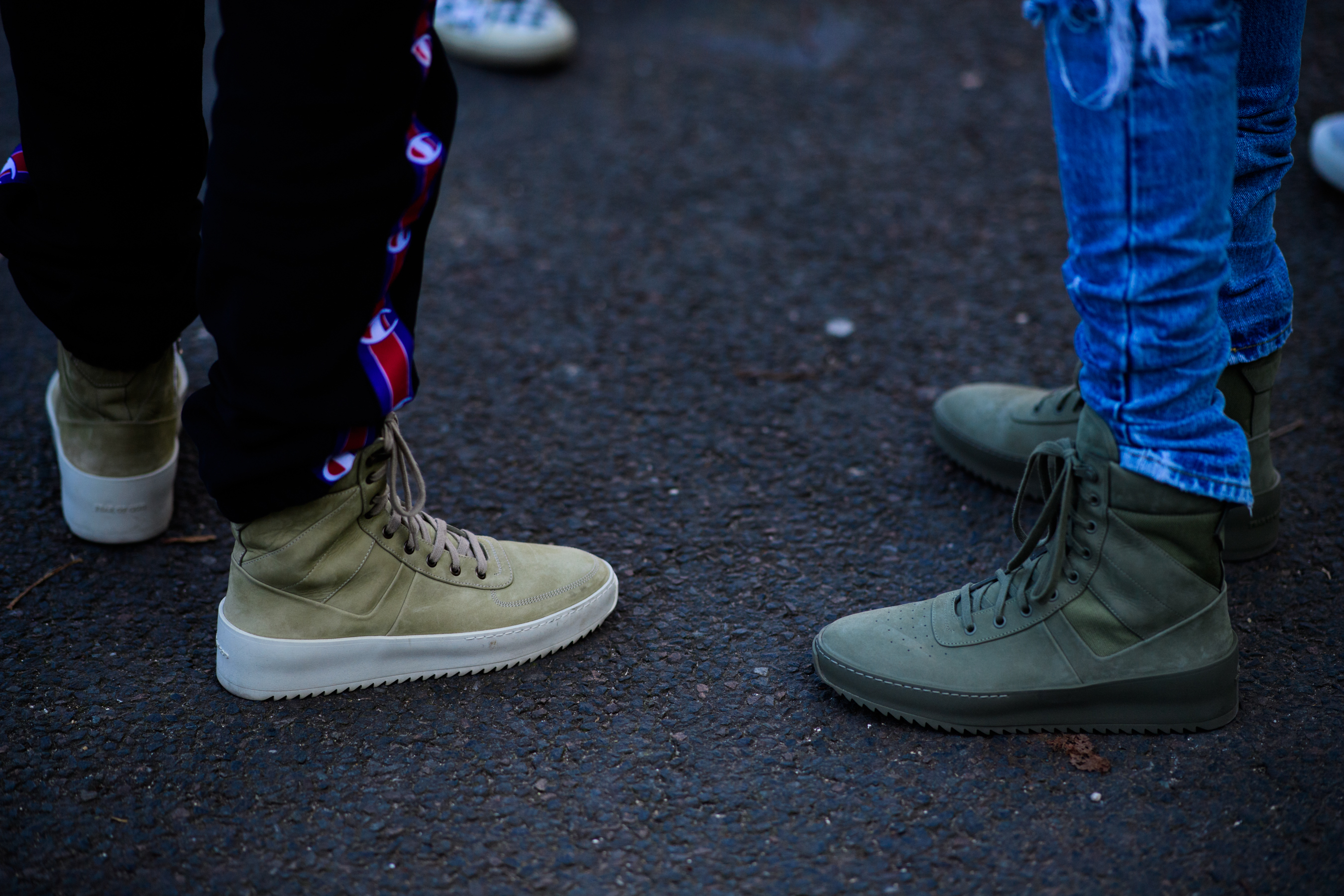 Man wearing Champion pants