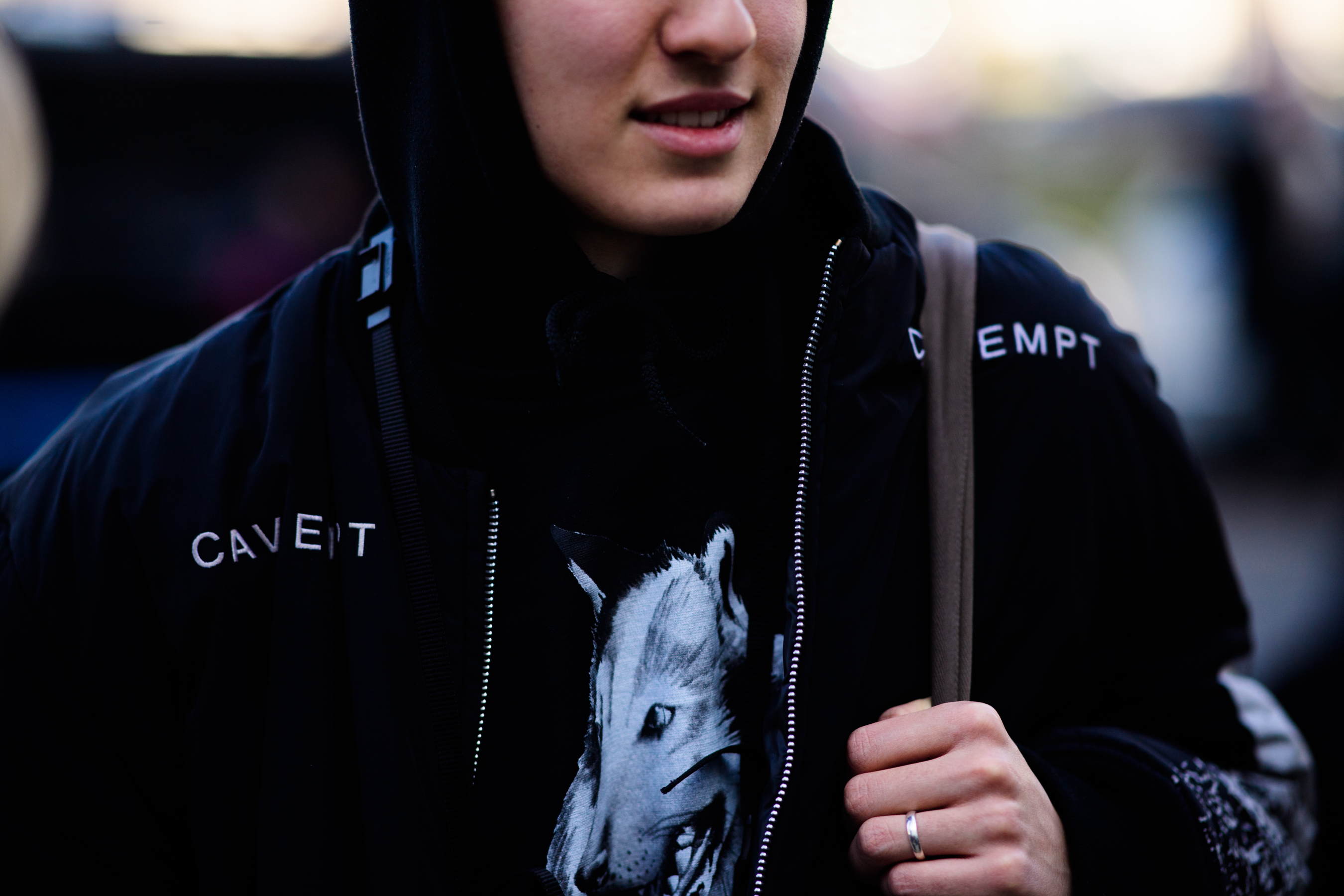Man wearing black clothes