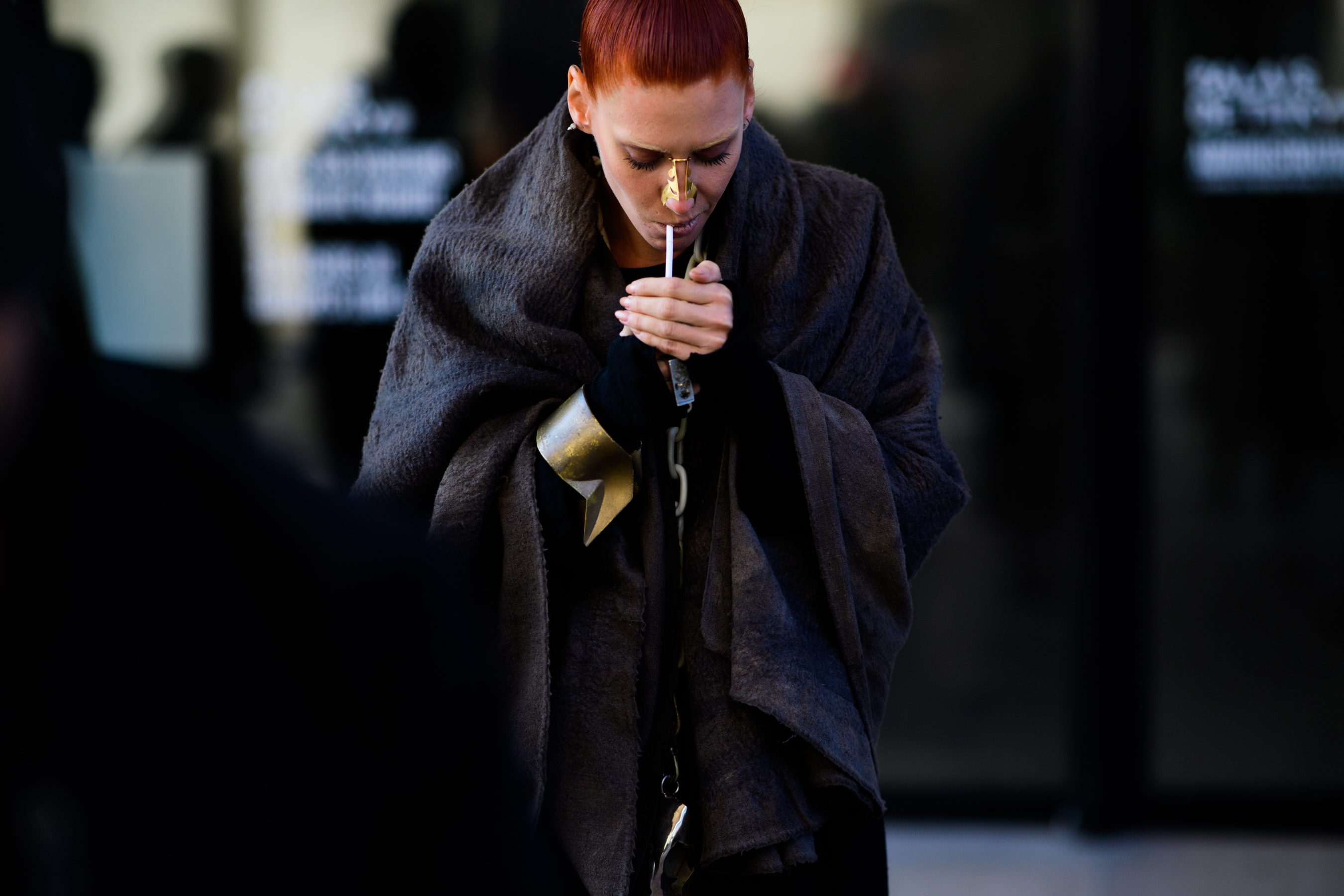 Model with red hair