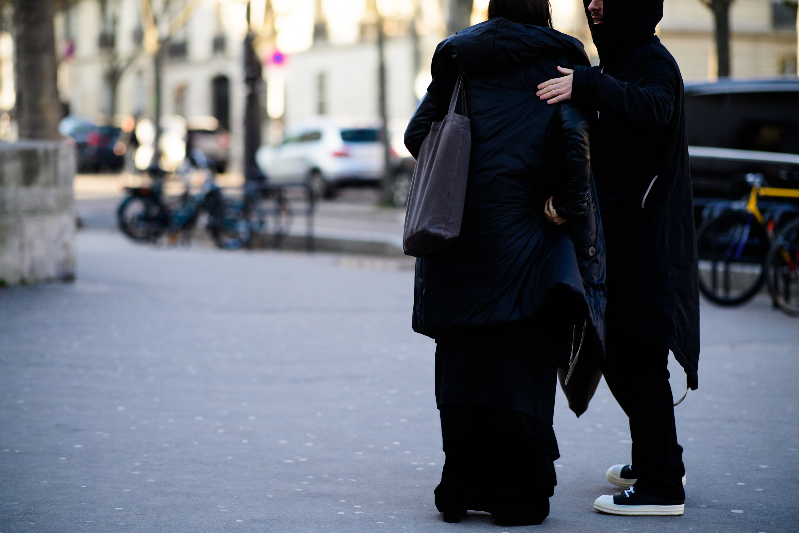 People wearing black clothes