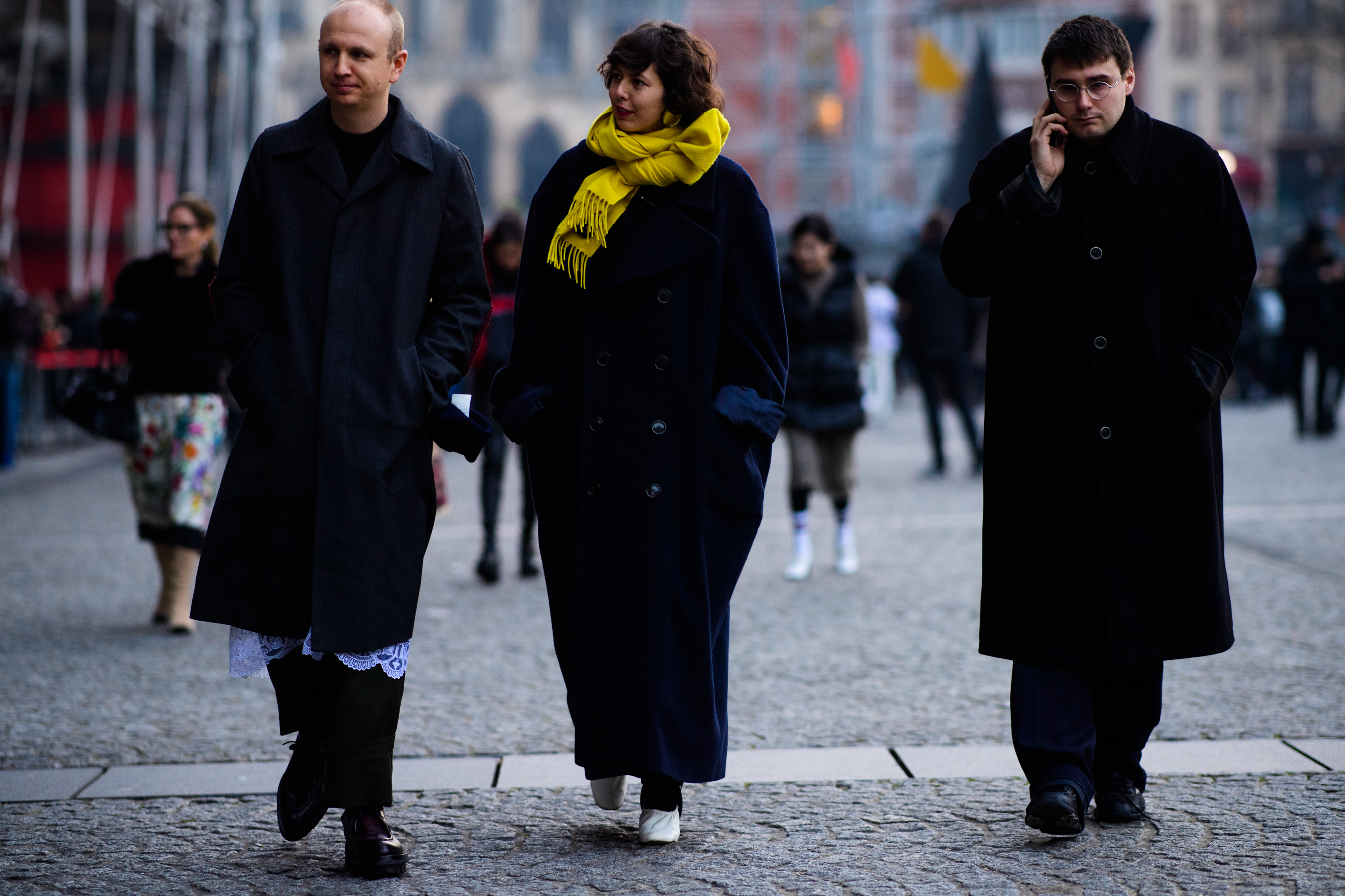 People wearing big black clothes