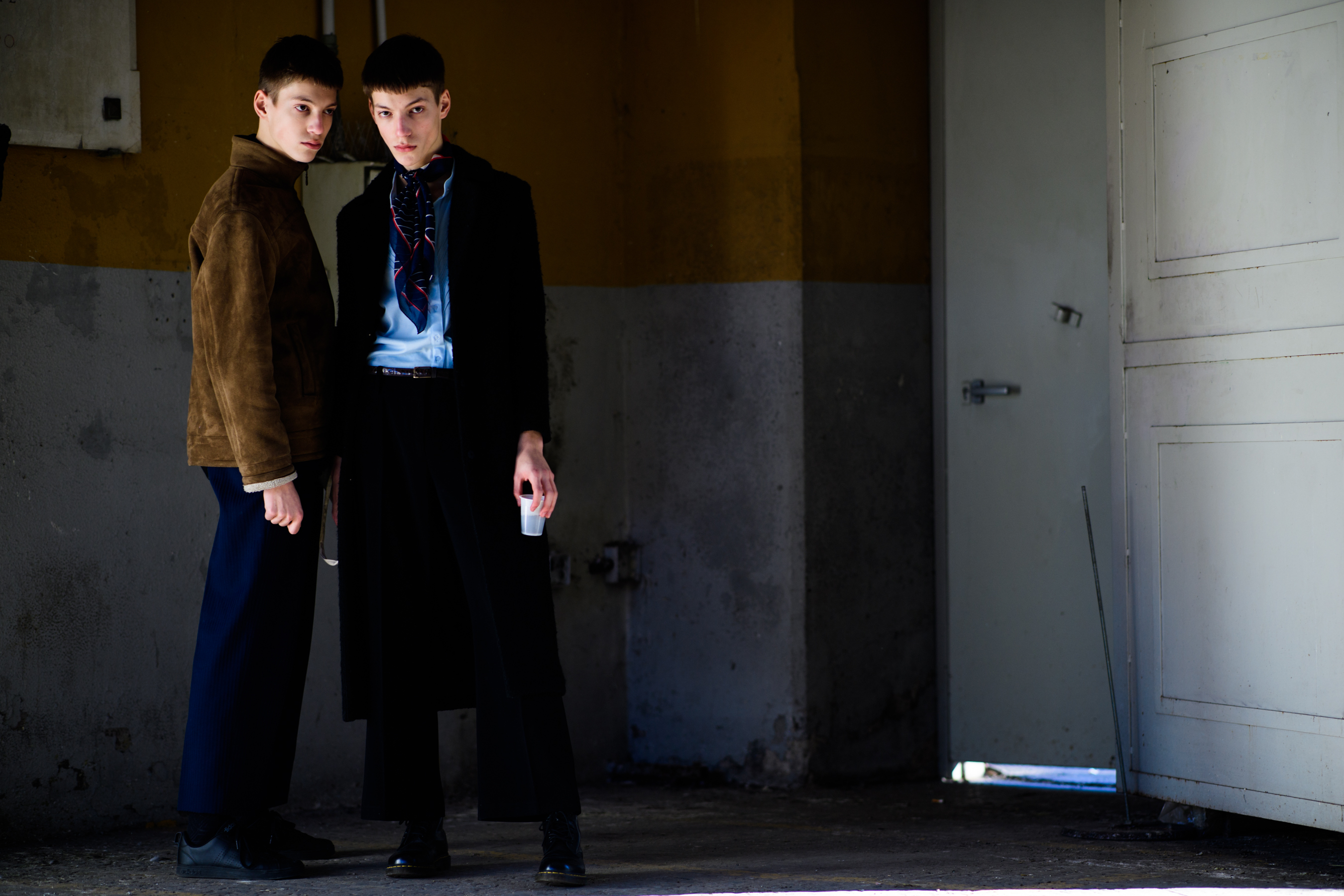 Duo models after the show