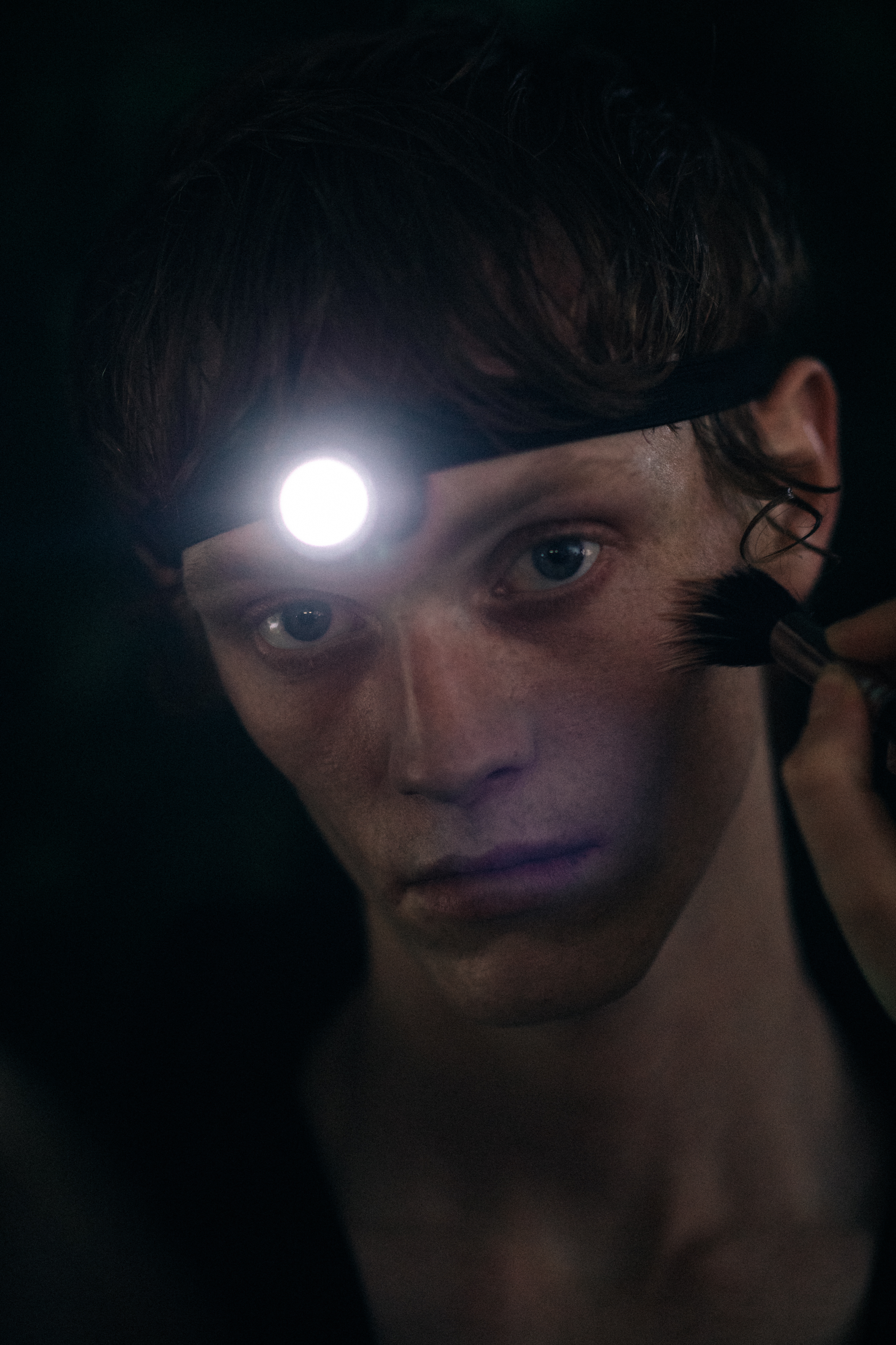 Jordan Wain with miner hat light