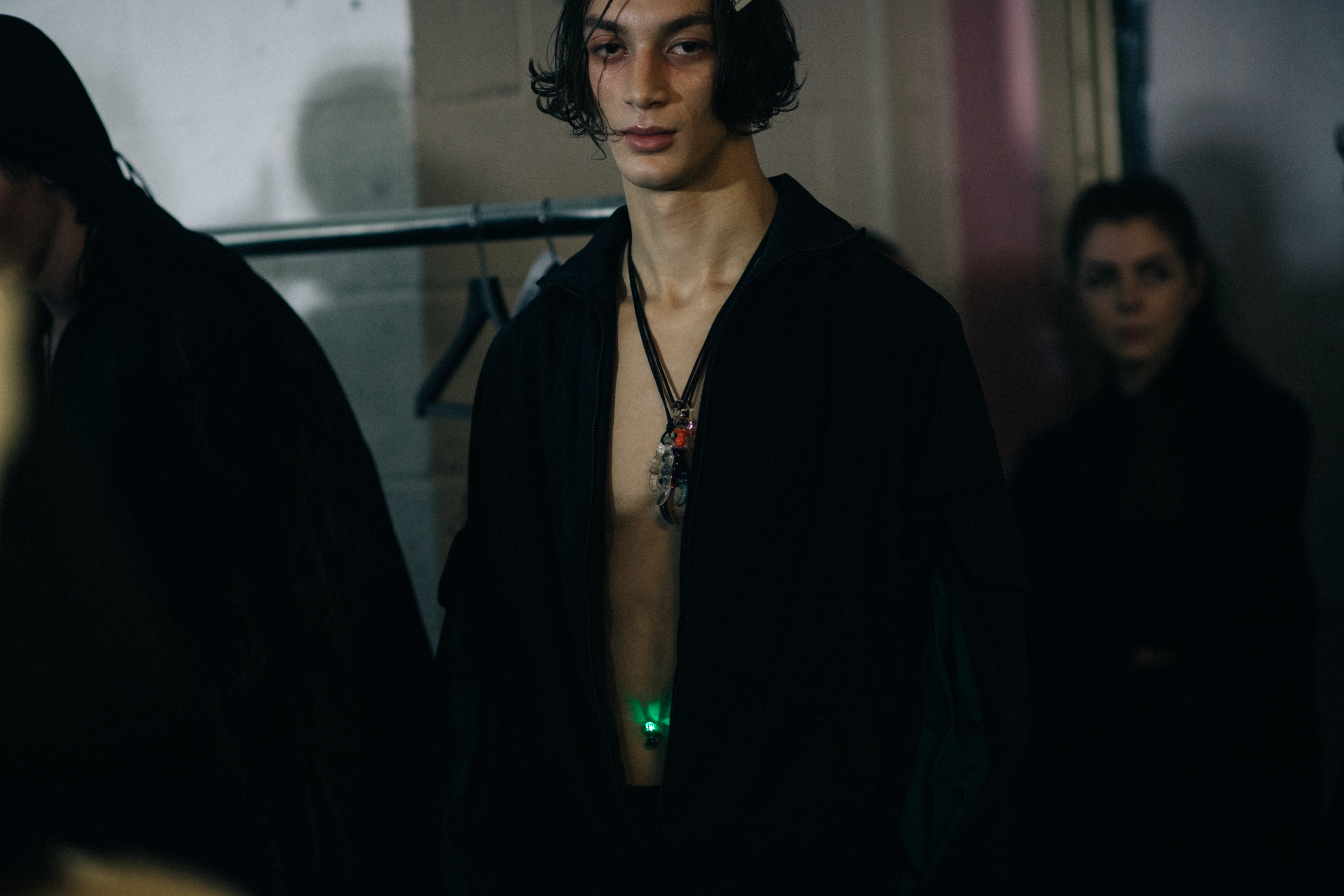 Riad Houadef wearing clothes with lights