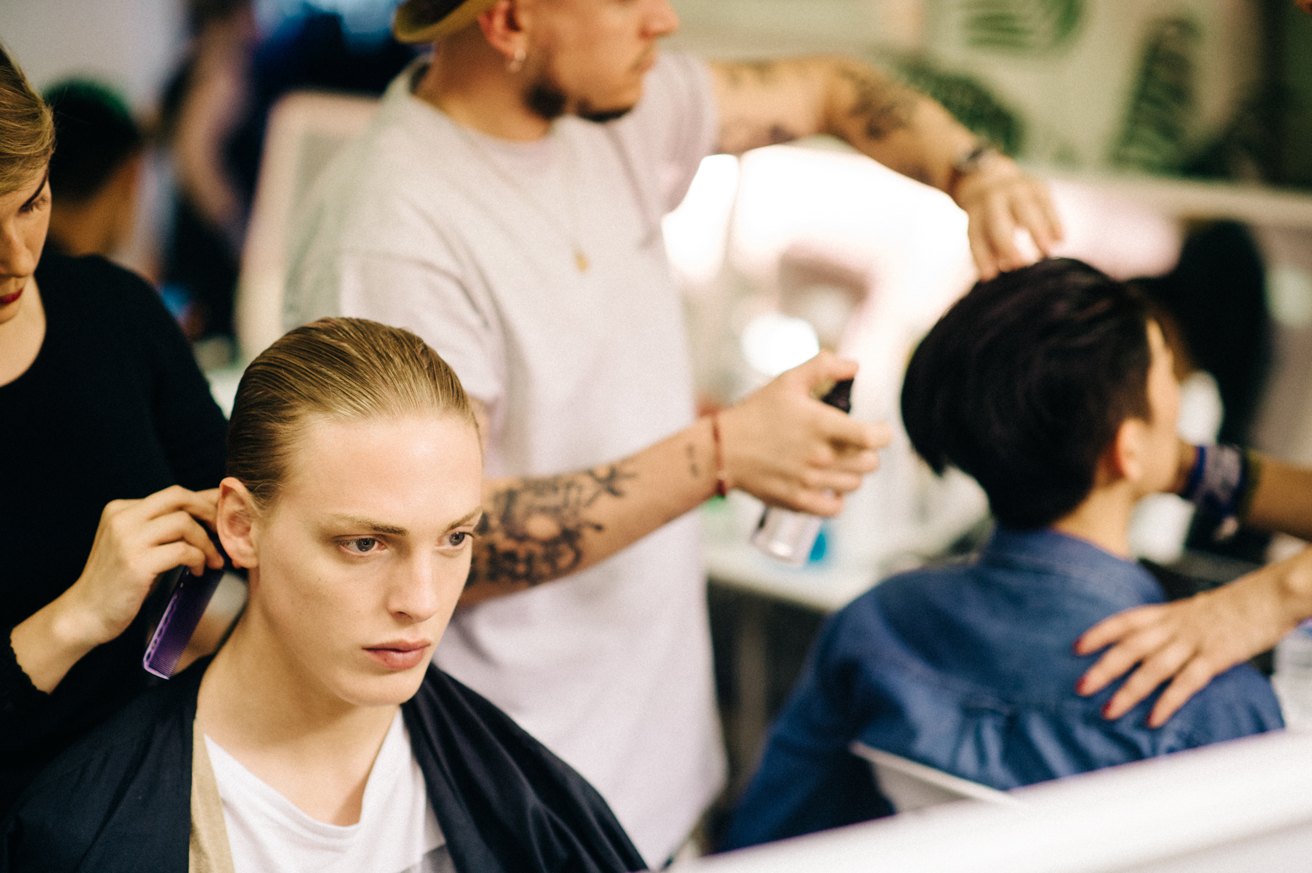 Hair preparing for the show