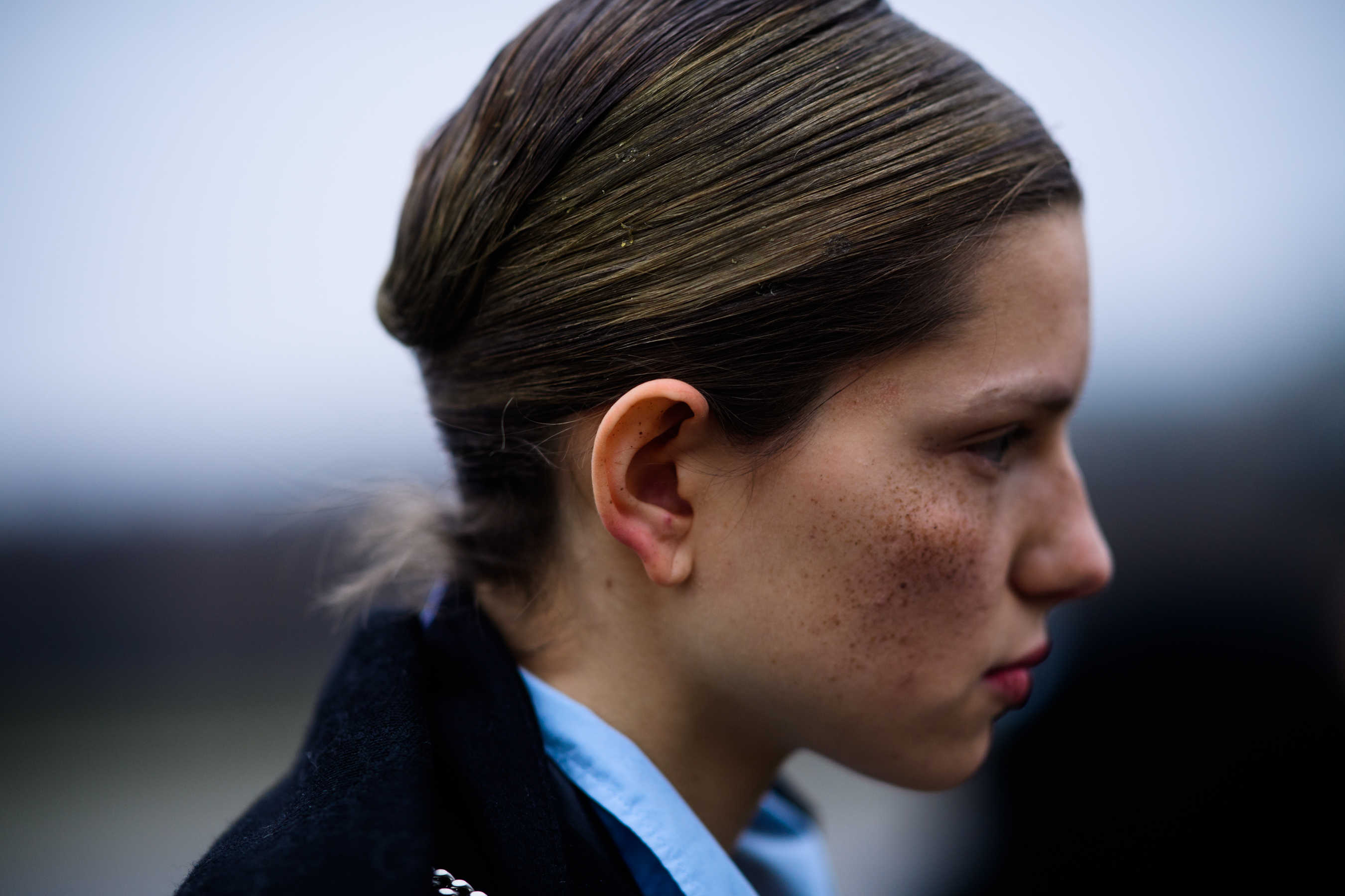 Woman with freckles