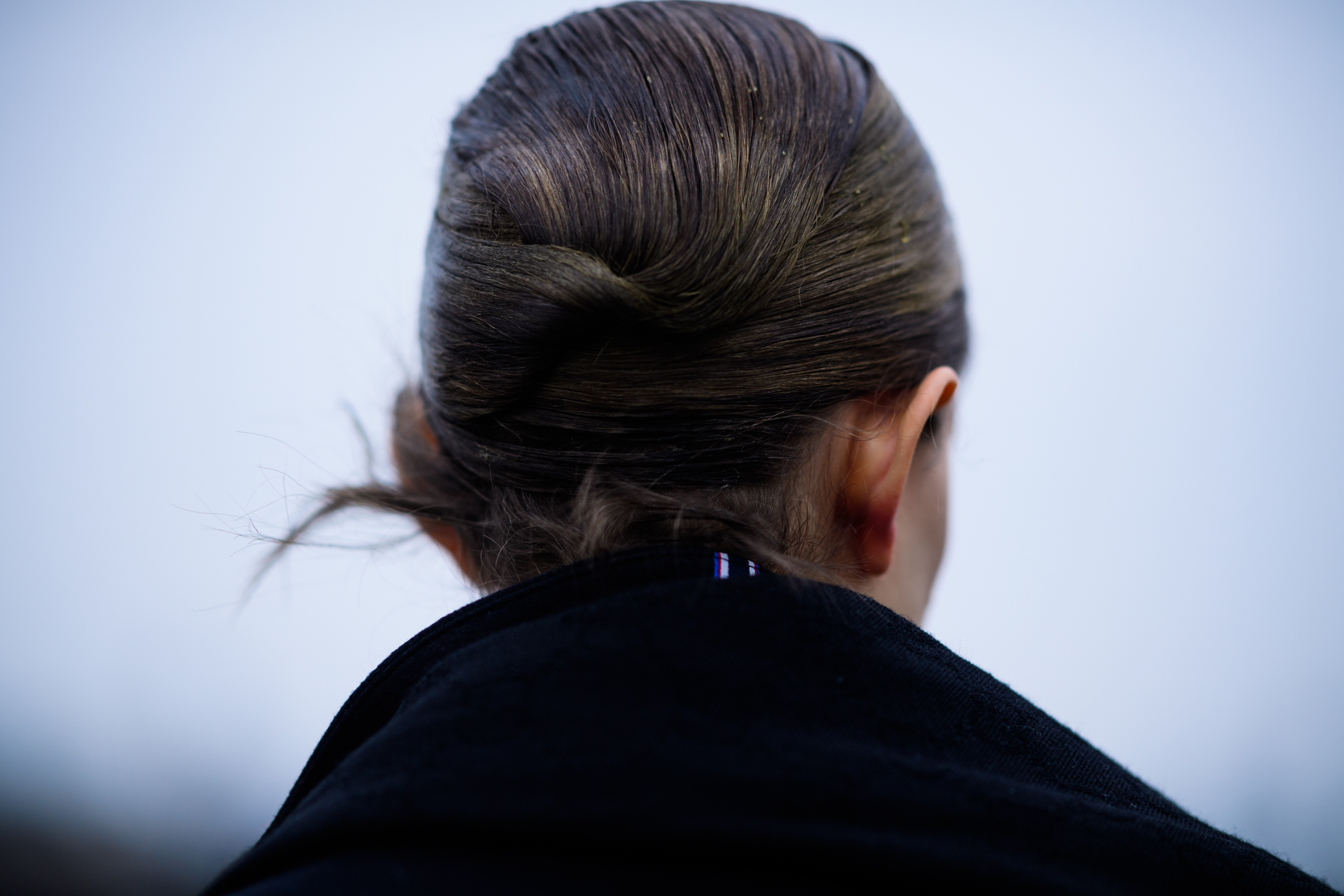 Woman with collected hair