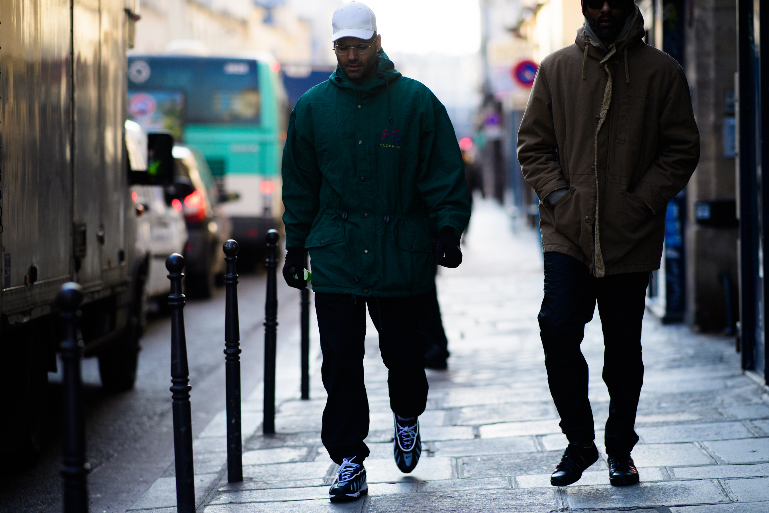 Man wearing green jacket