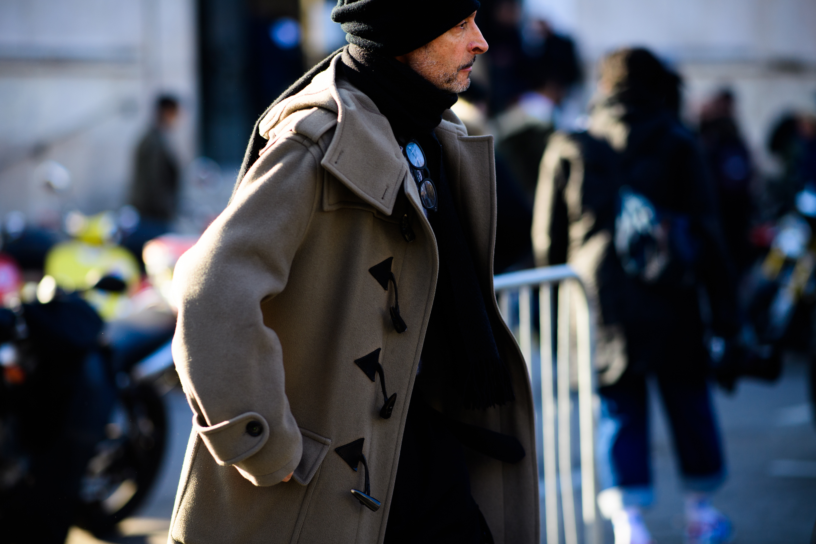 Man wearing black hat