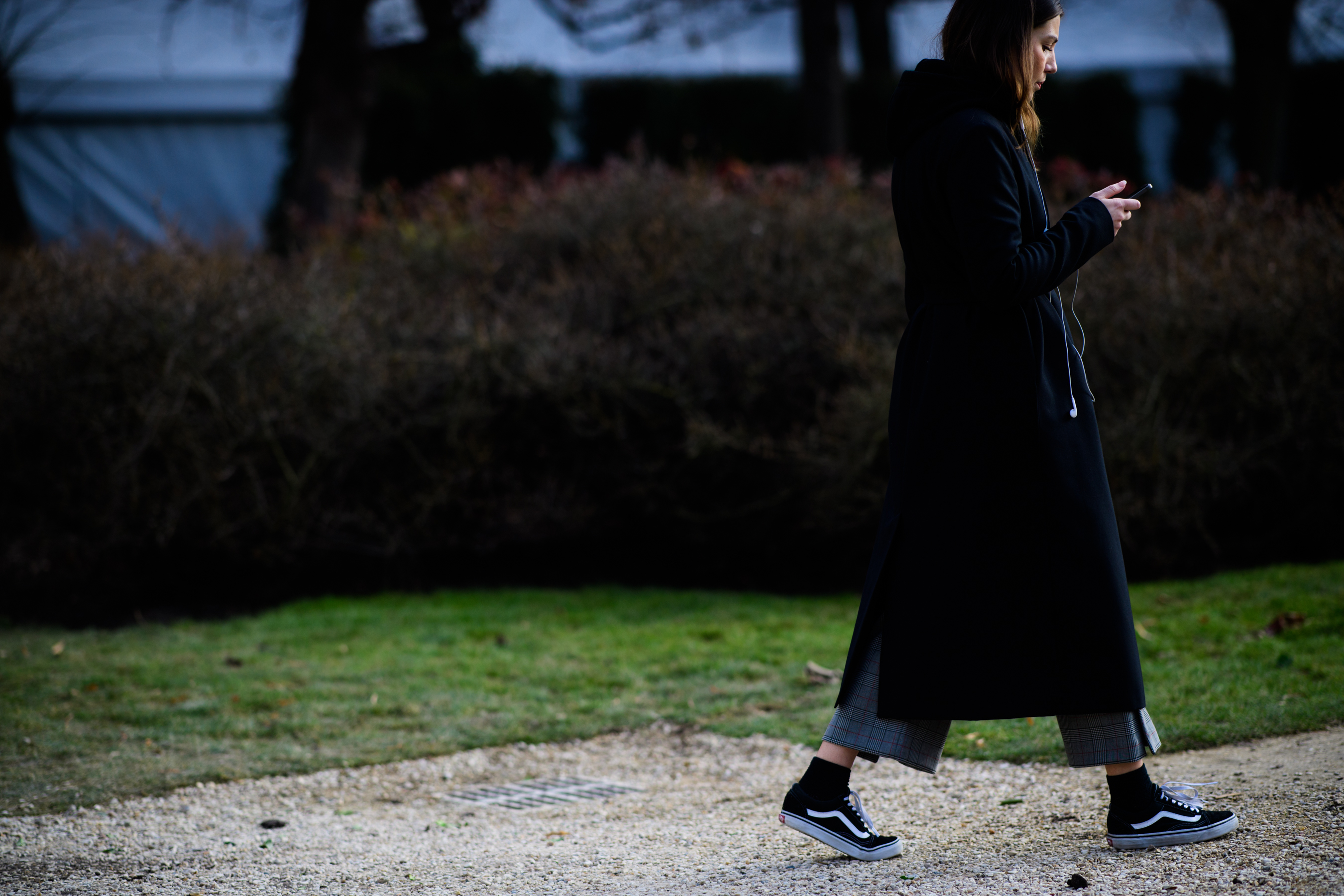 Woman wearing vans shoes