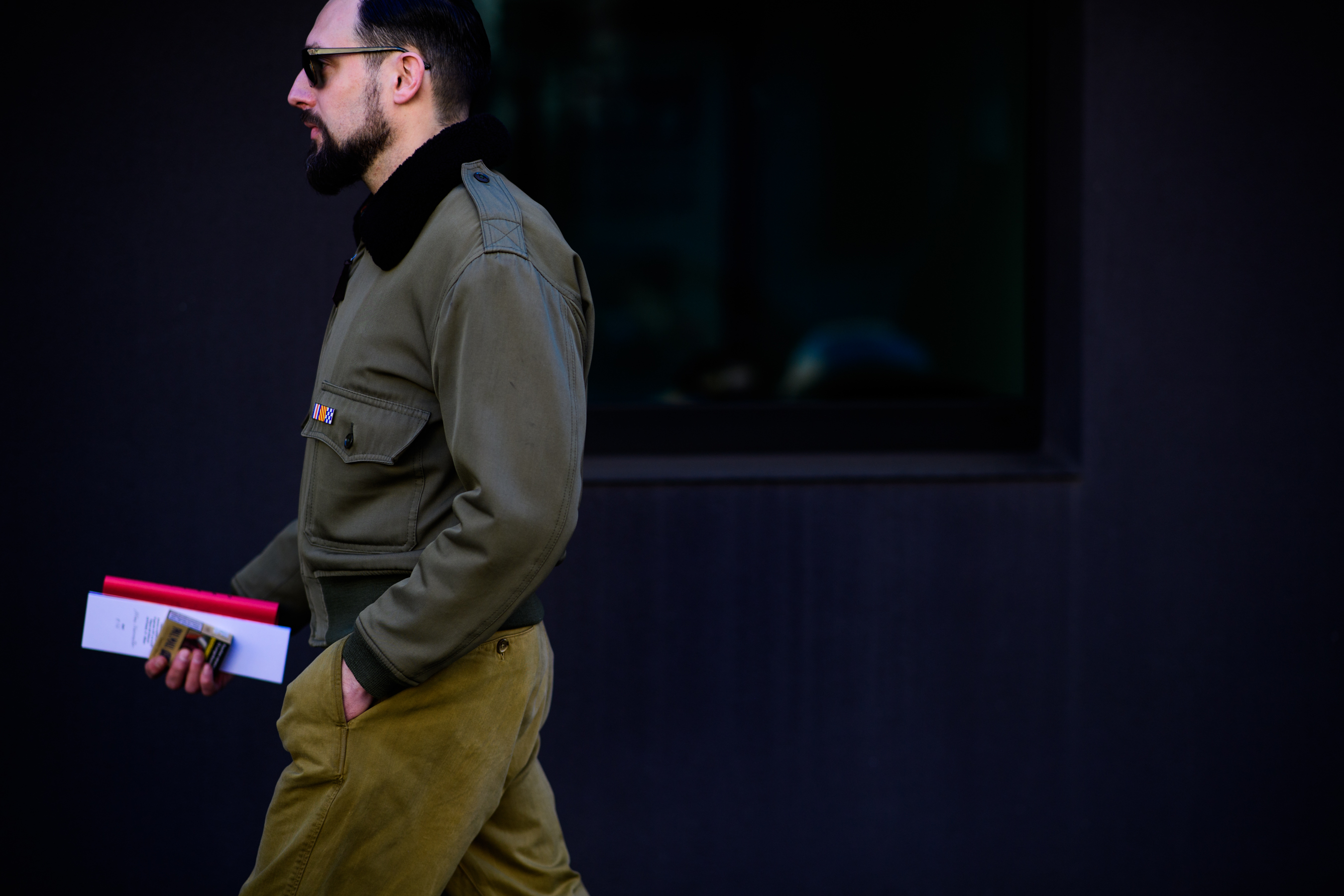 Man wearing military clothes