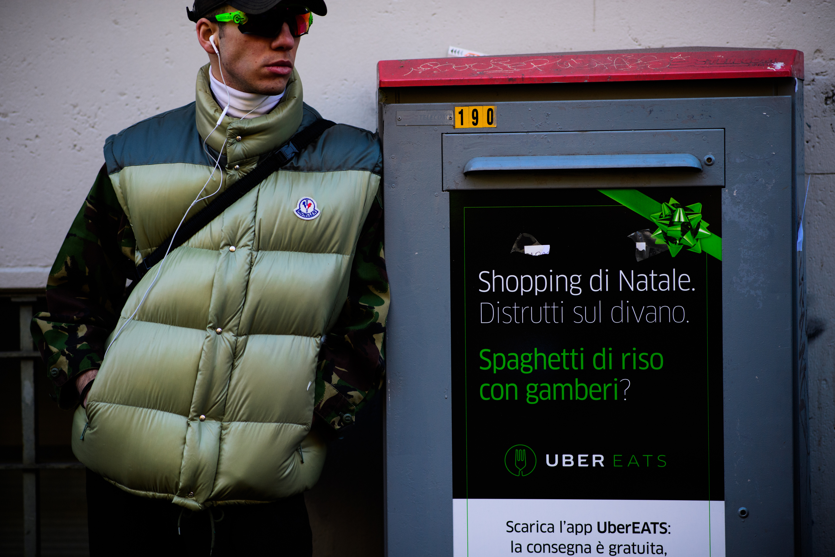Man wearing green clothes