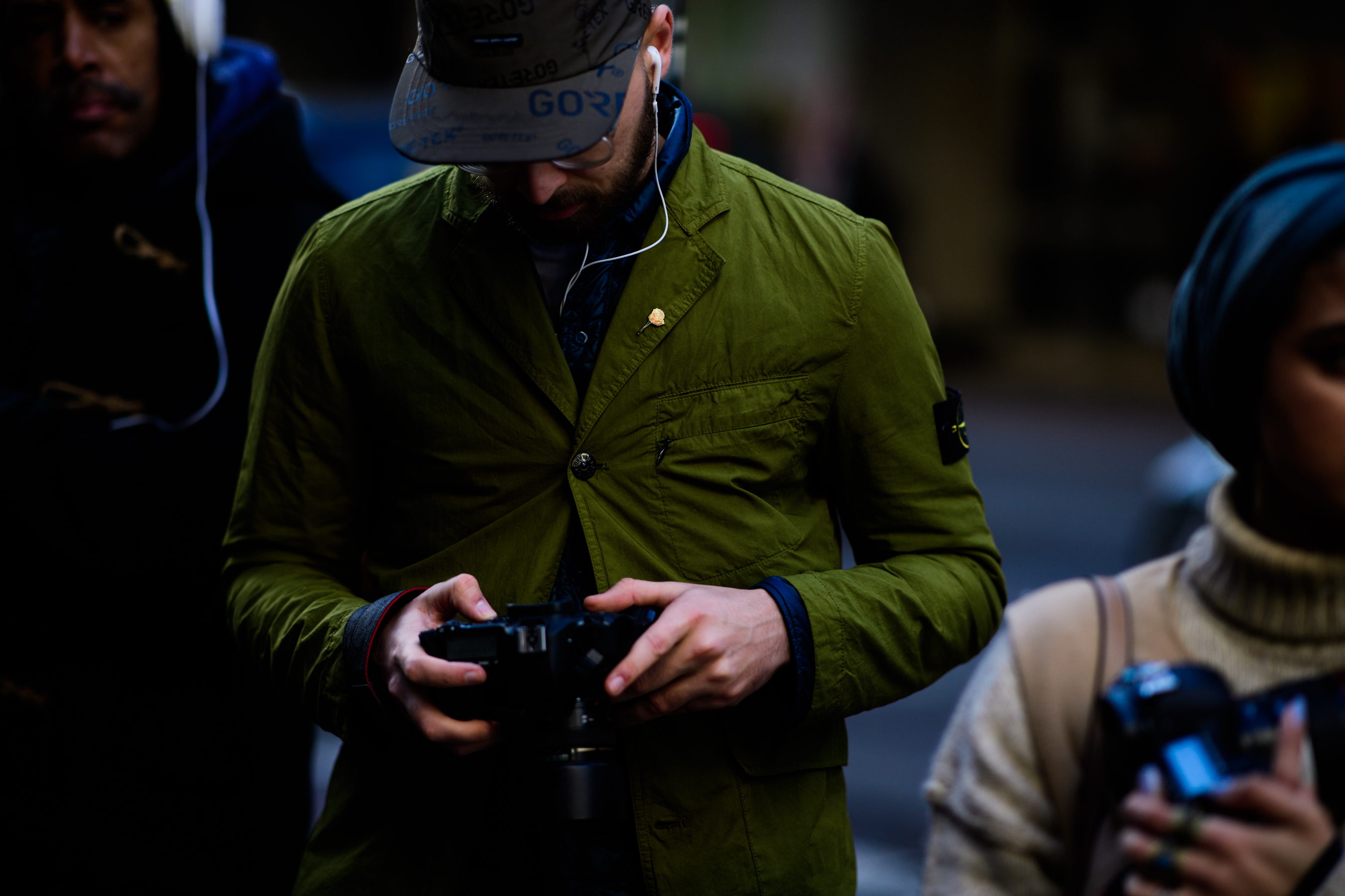 Man wearing Stone Island Jacket