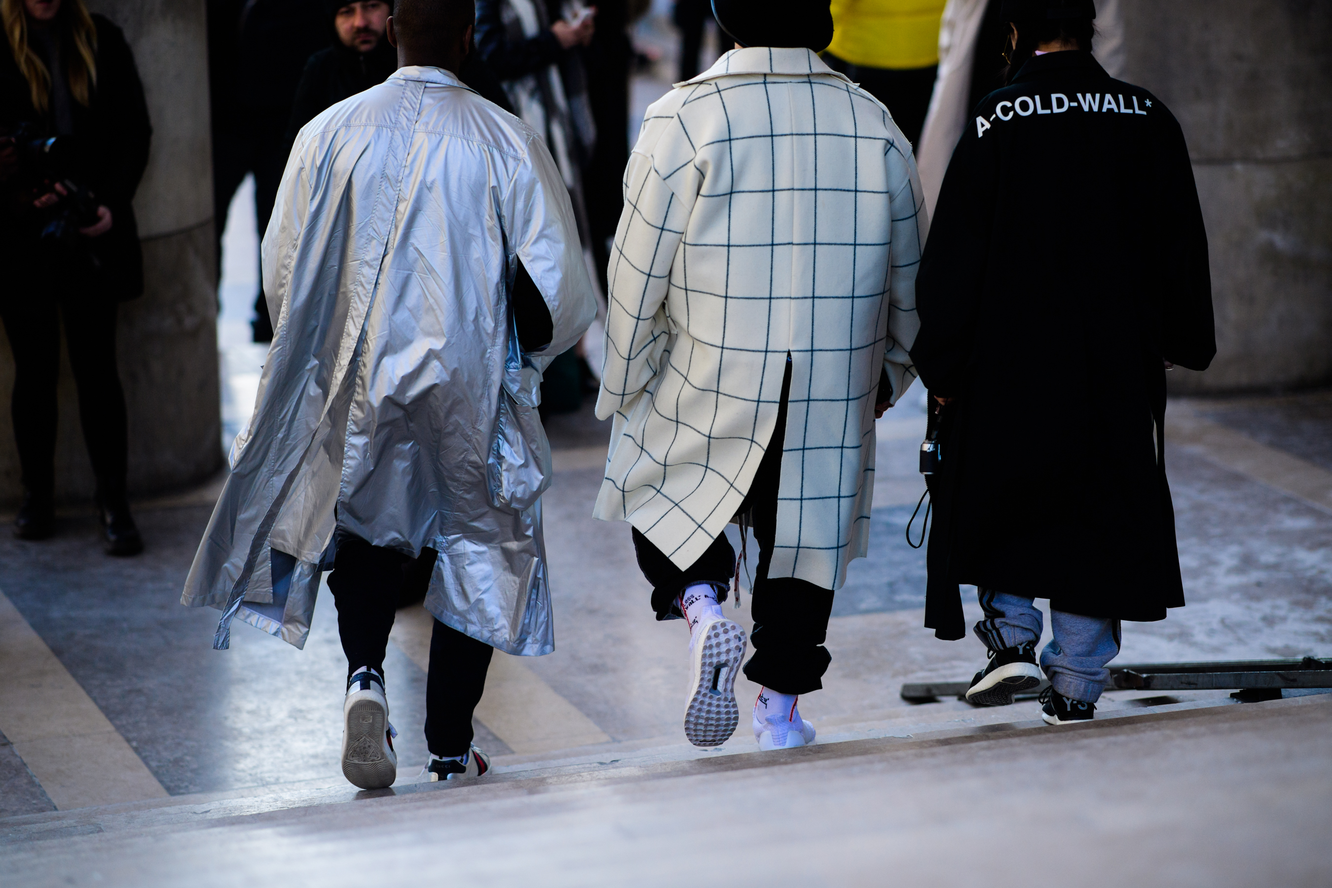 Man wearing A cold wall