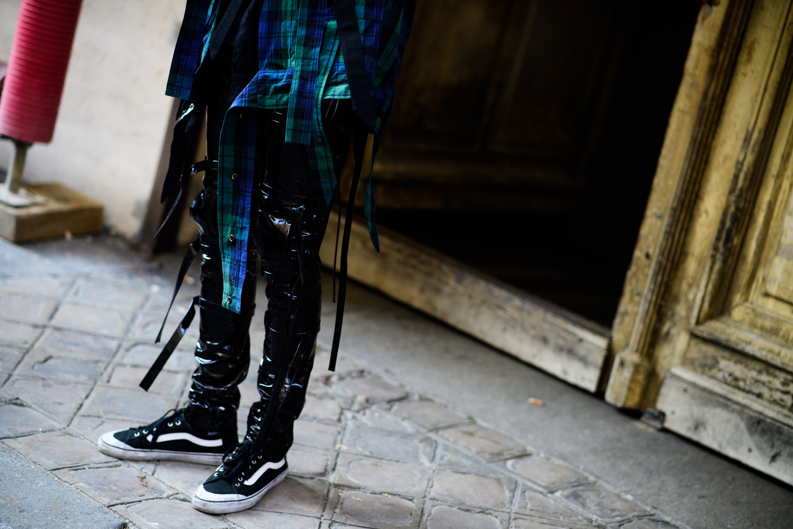 Man wearing vans shoes