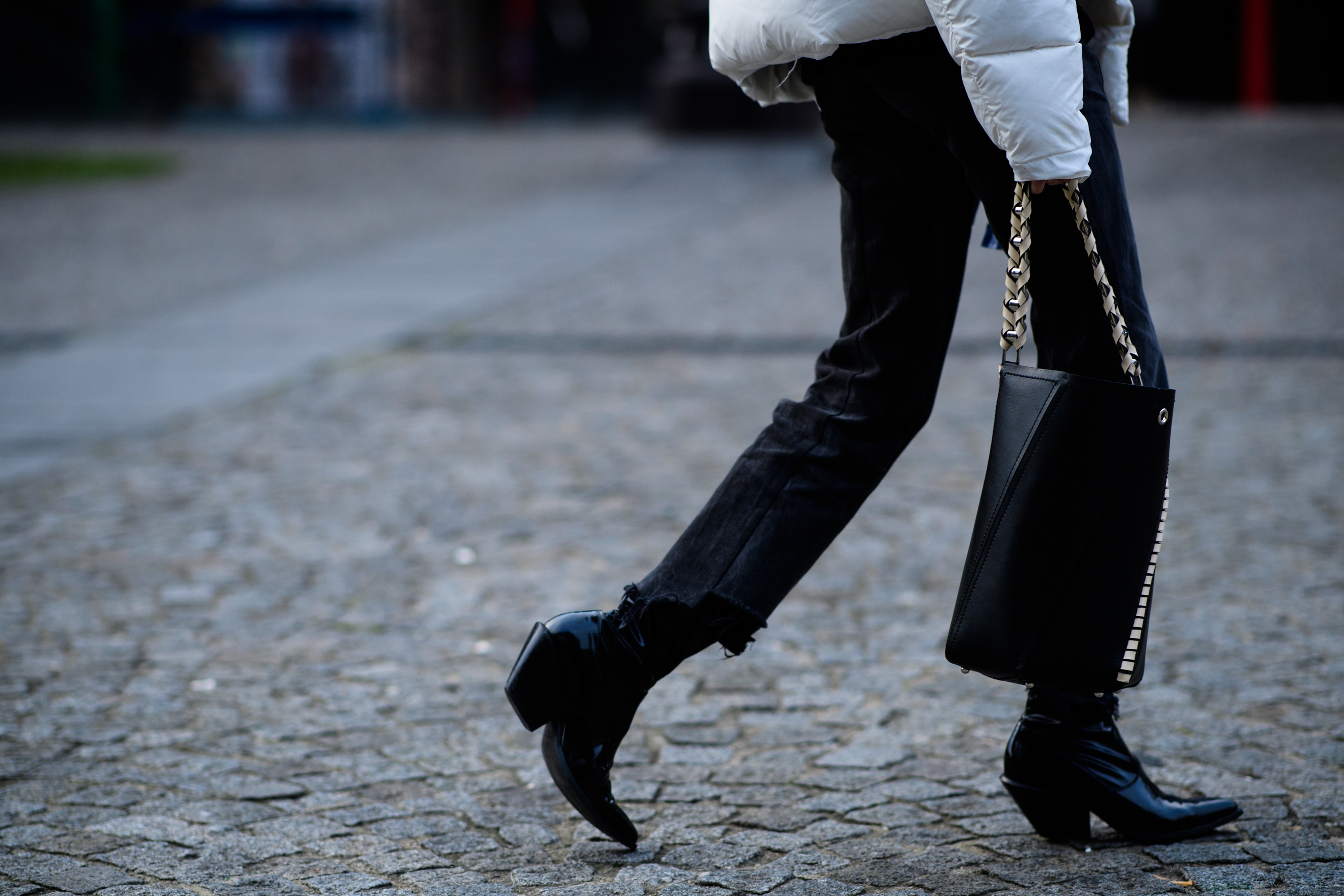 Woman wearing dior handbag