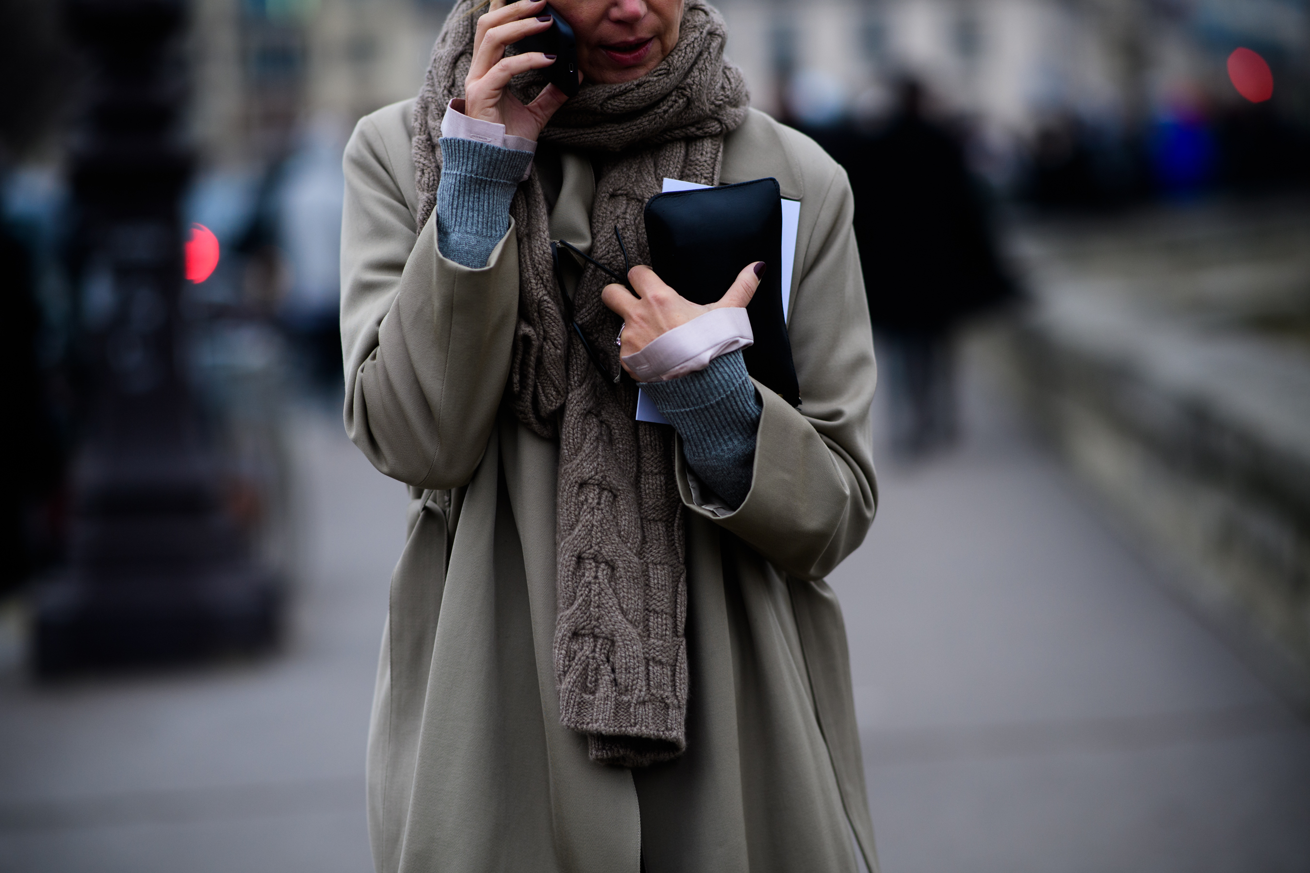 Woman wearing scarf