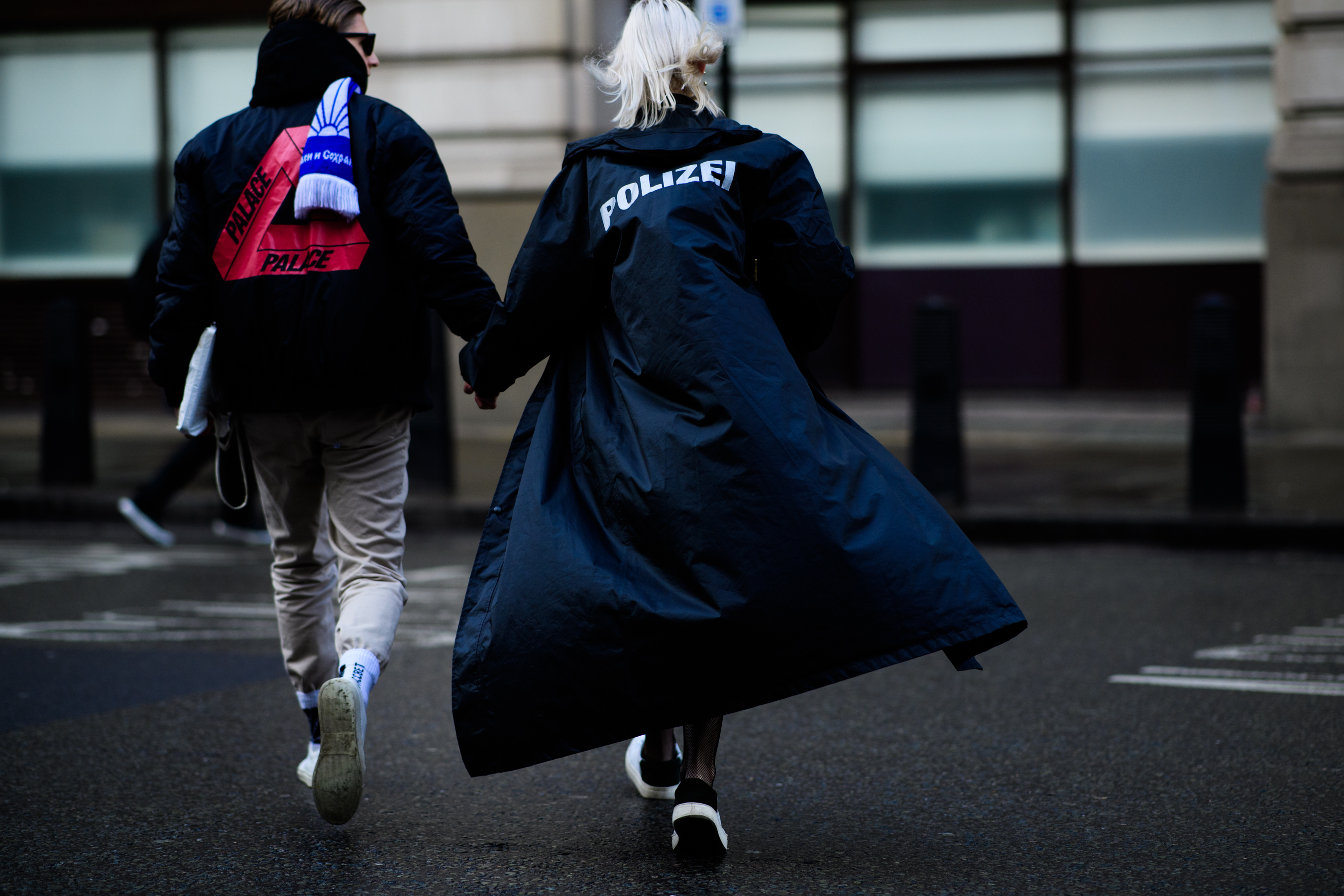 People wearing Palace and Vetements