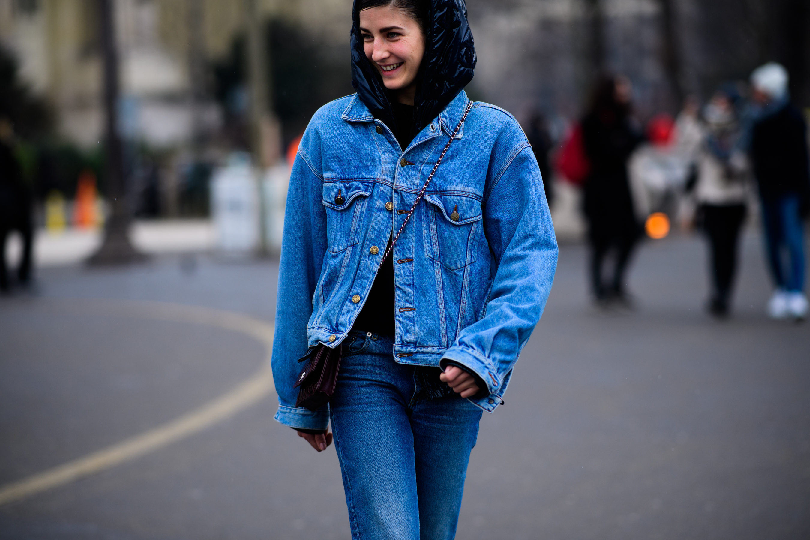 Woman wearing denim clothes