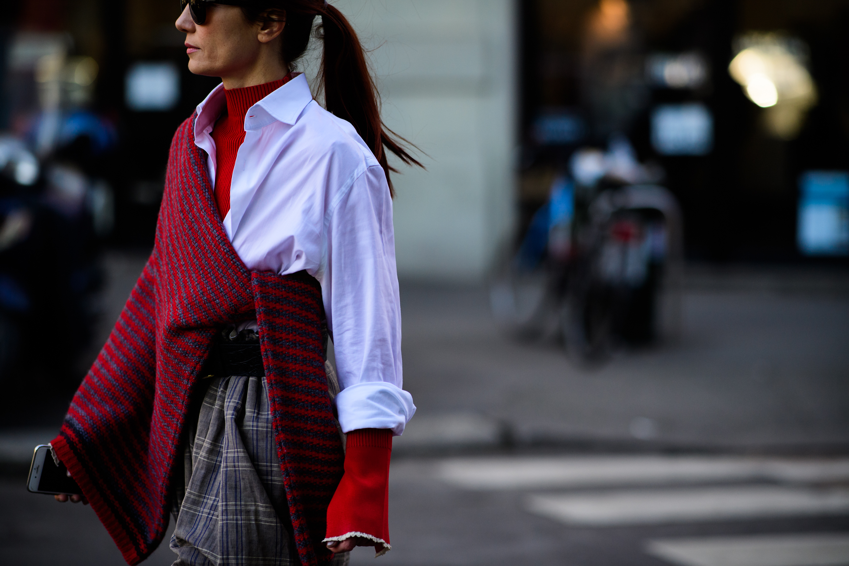 Woman wearing white shirt