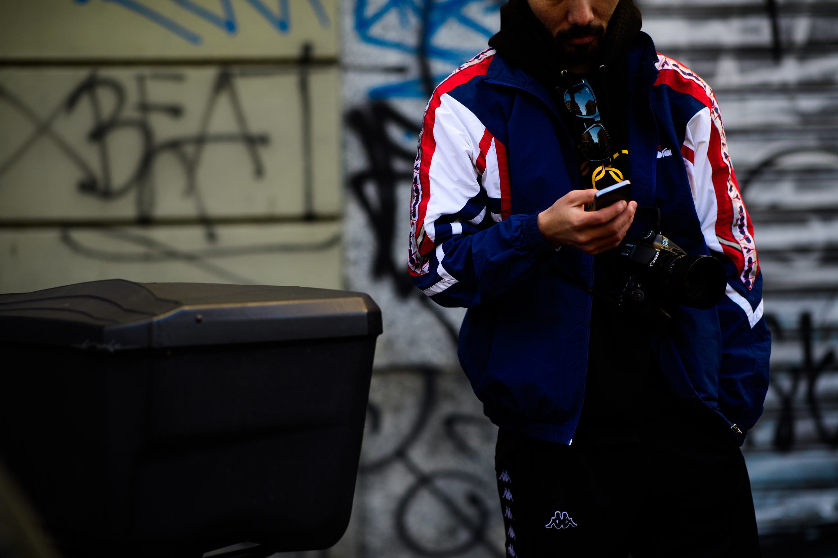Photographer with sport jacket