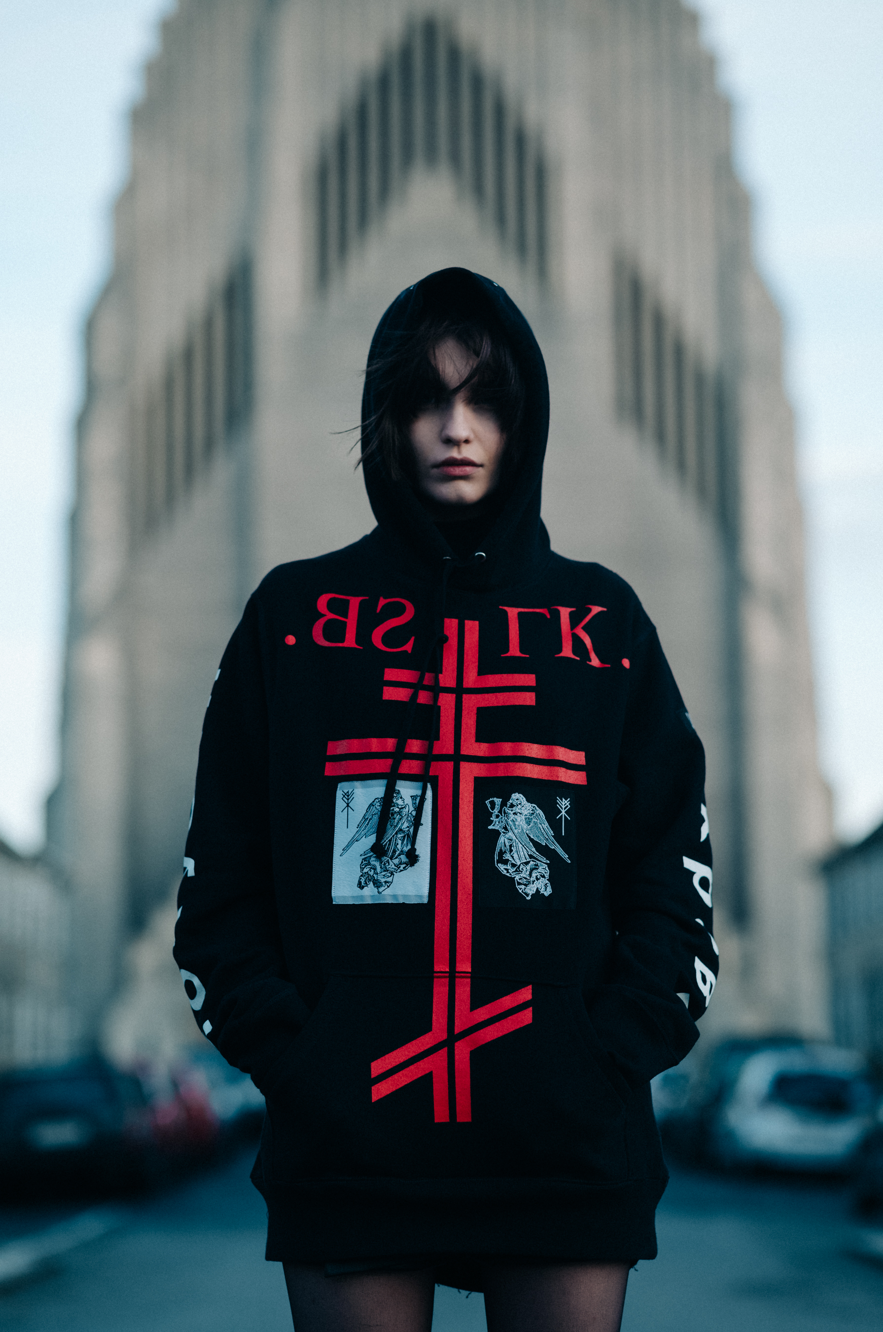 Sara Antalova wearing black hoodie