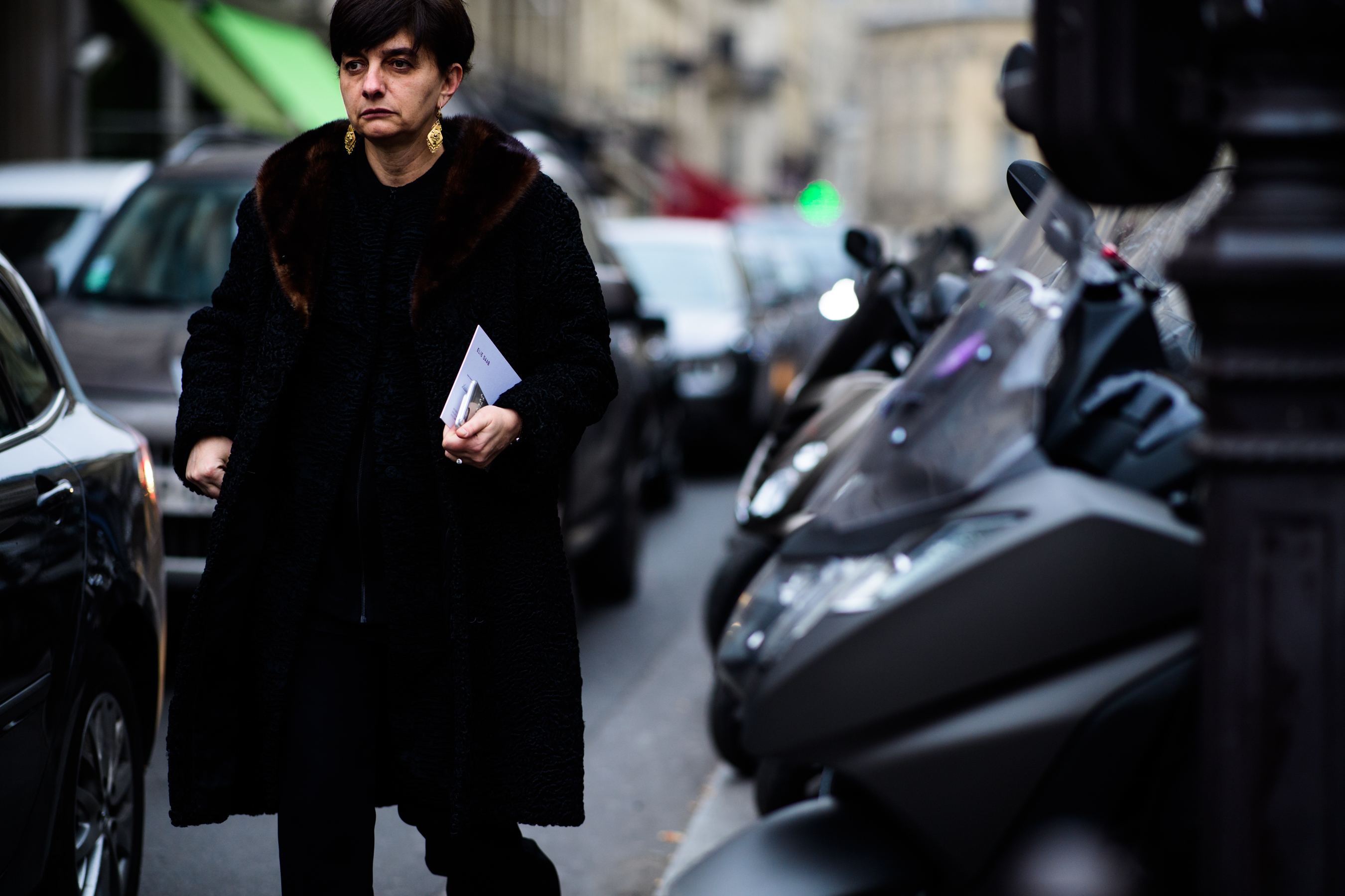 Old woman wearing black clothes